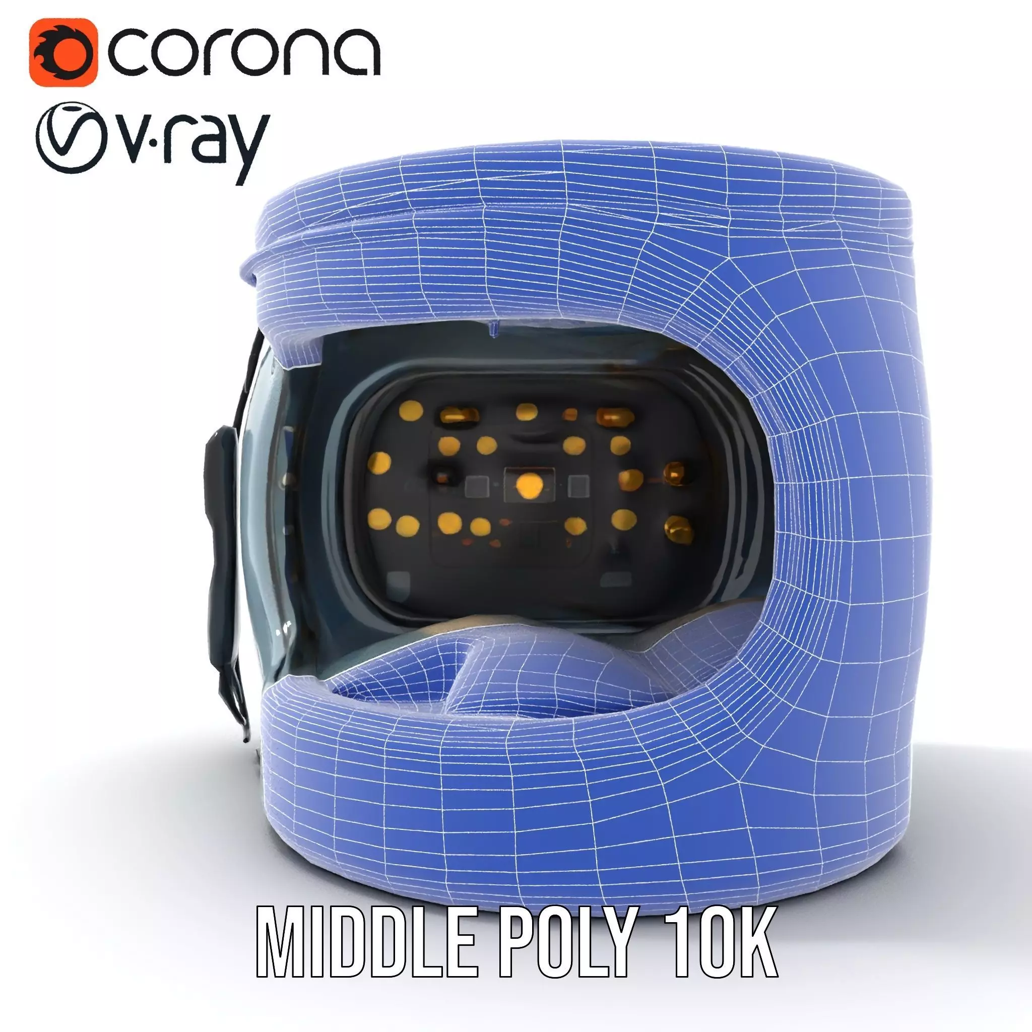 Futuristic Sleep Pod Interior Model Pack Low-poly 3D model_27