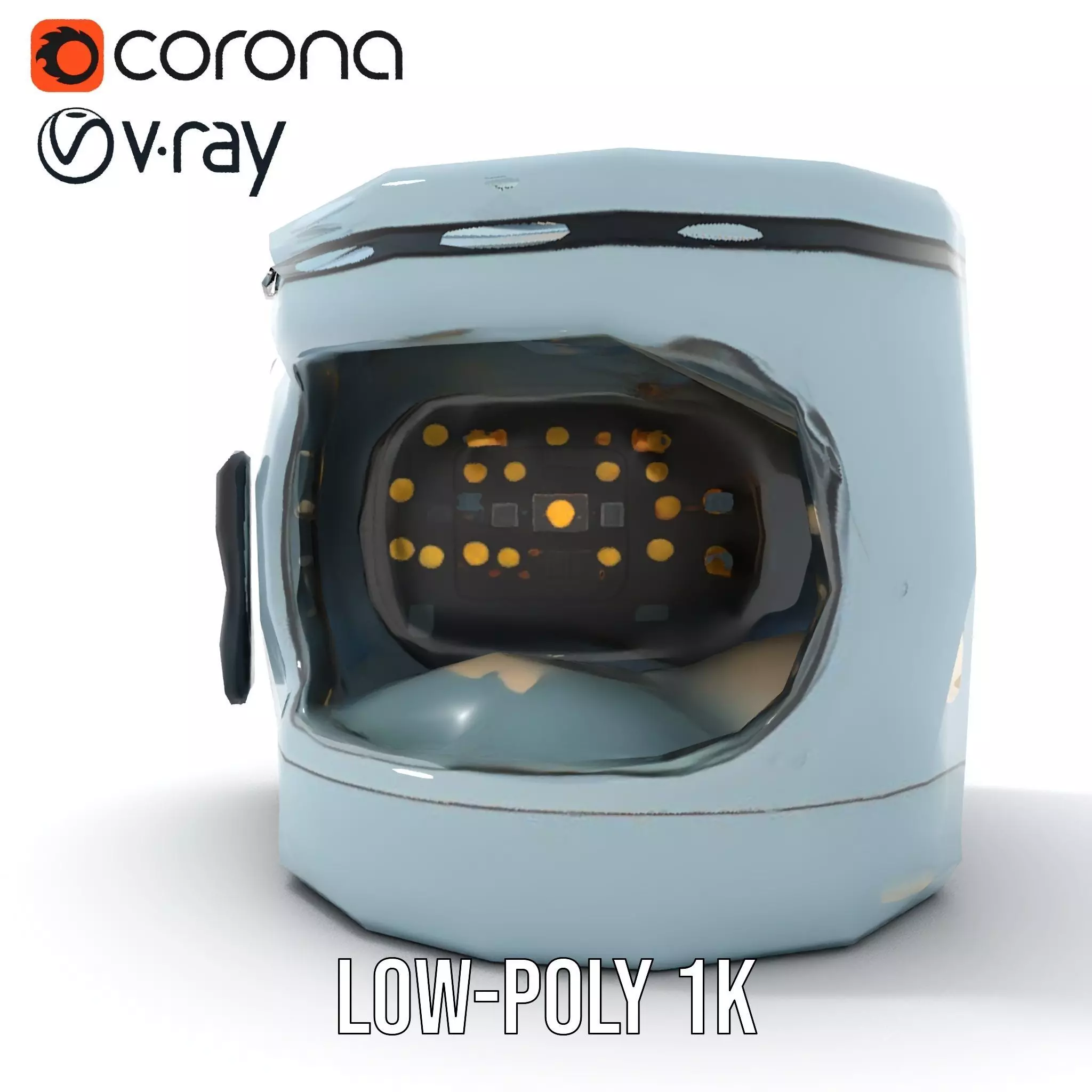 Futuristic Sleep Pod Interior Model Pack Low-poly 3D model_19