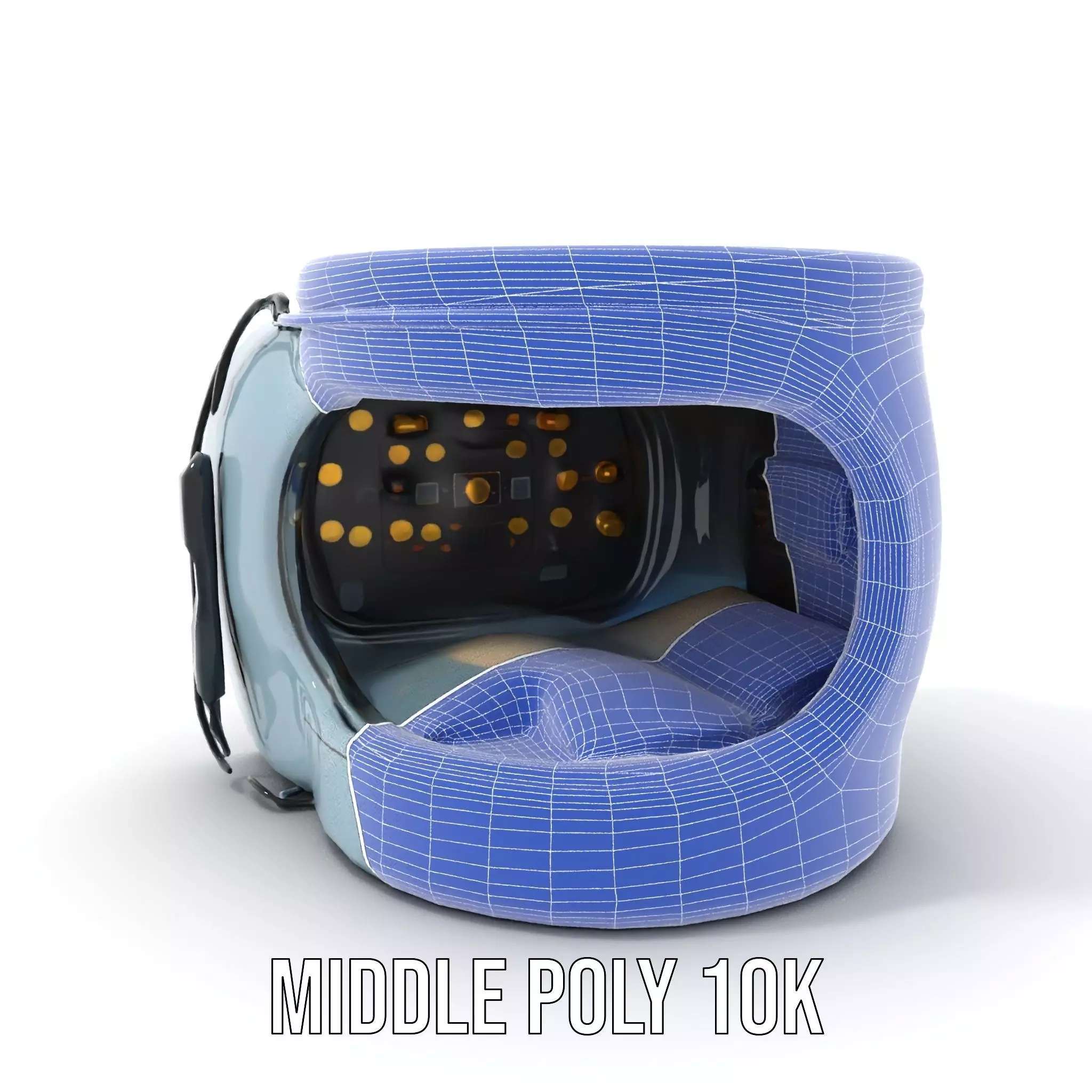 Futuristic Sleep Pod Interior Model Pack Low-poly 3D model_24