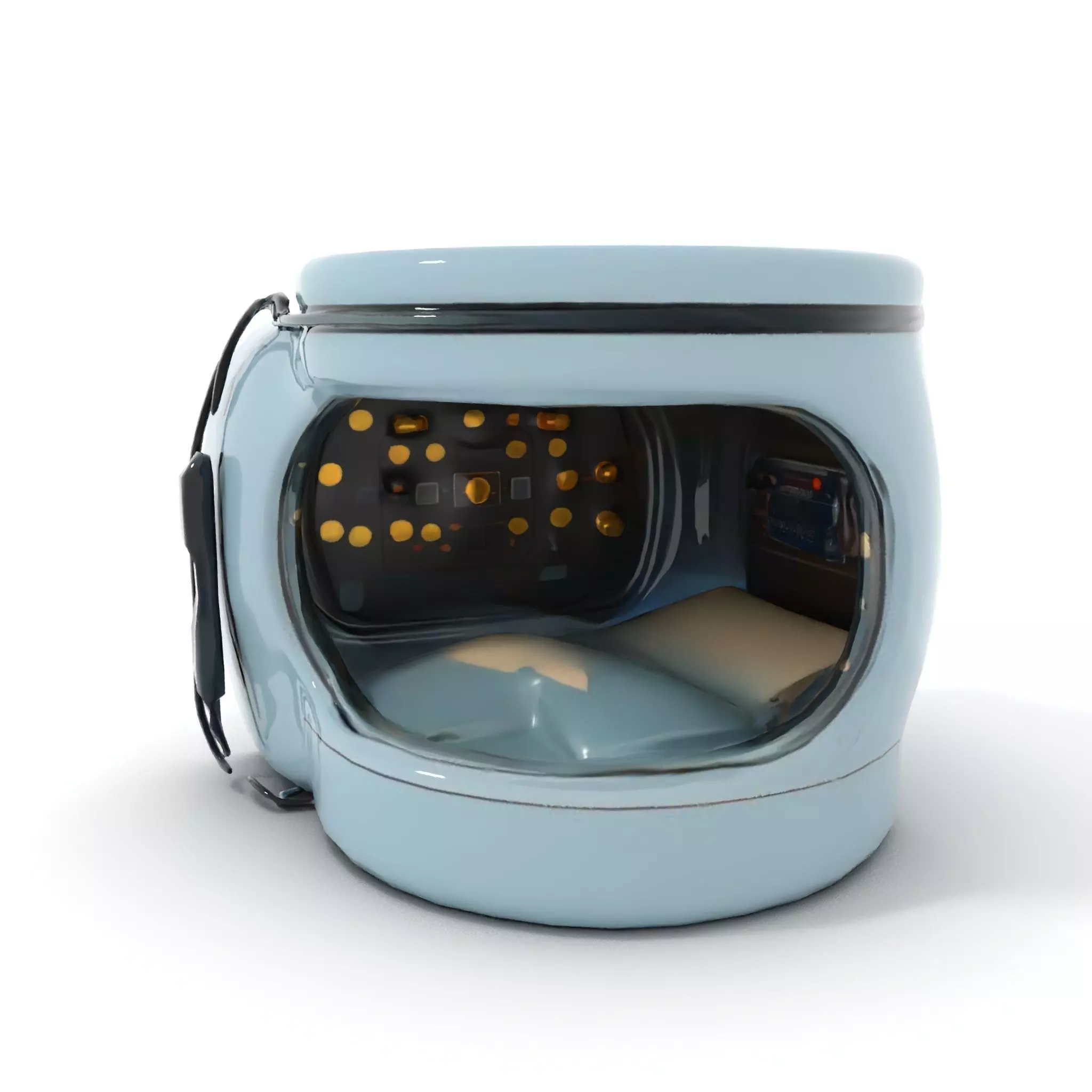 Futuristic Sleep Pod Interior Model Pack Low-poly 3D model_11
