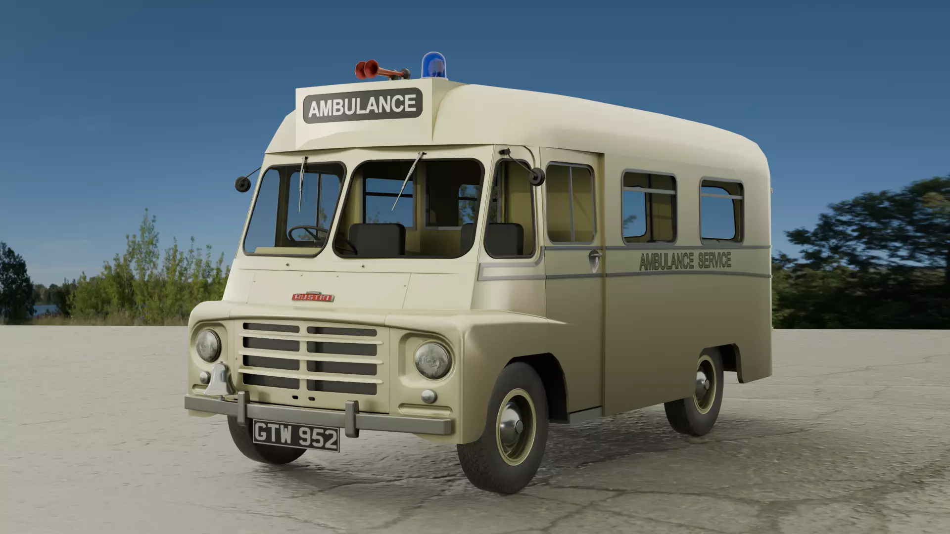 Austin LD Ambulance Low-poly 3D model