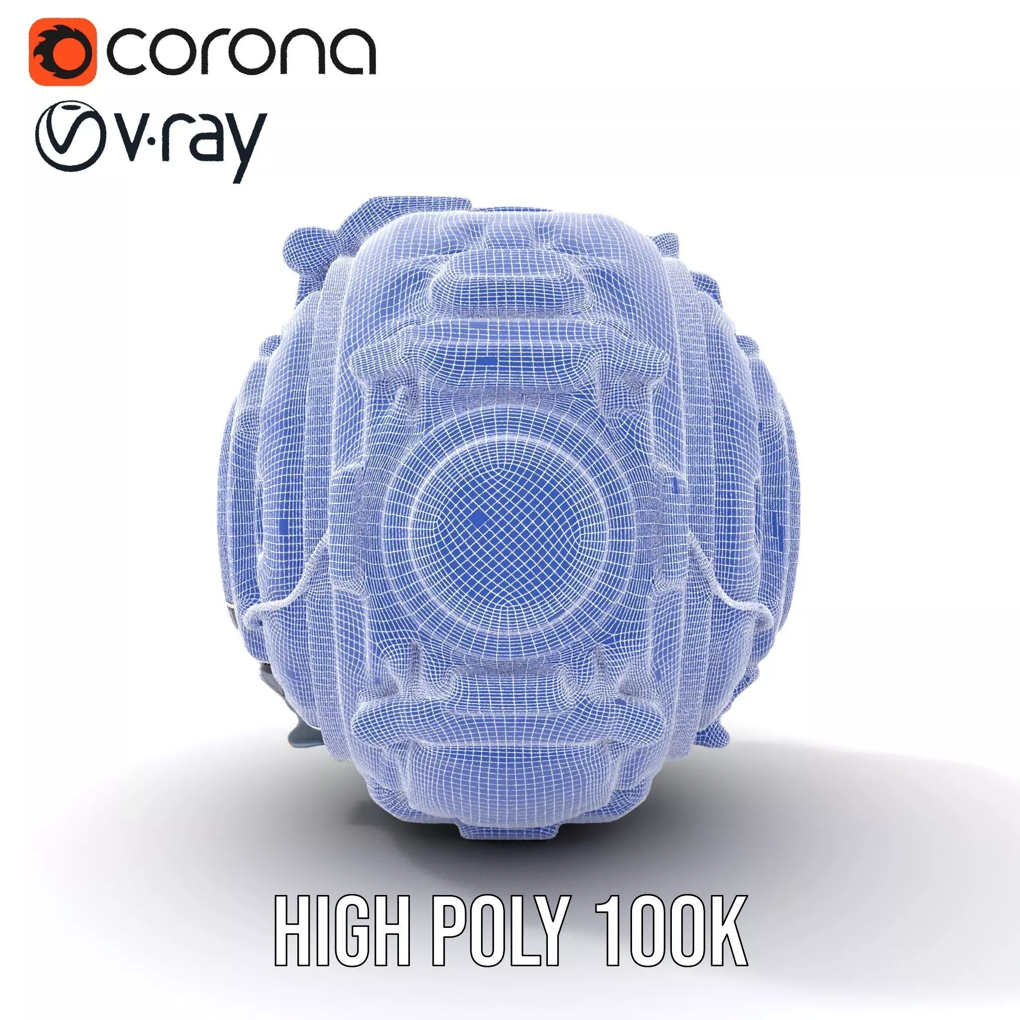 Futuristic SciFi Orb Drone Model Pack Low-poly 3D model_33