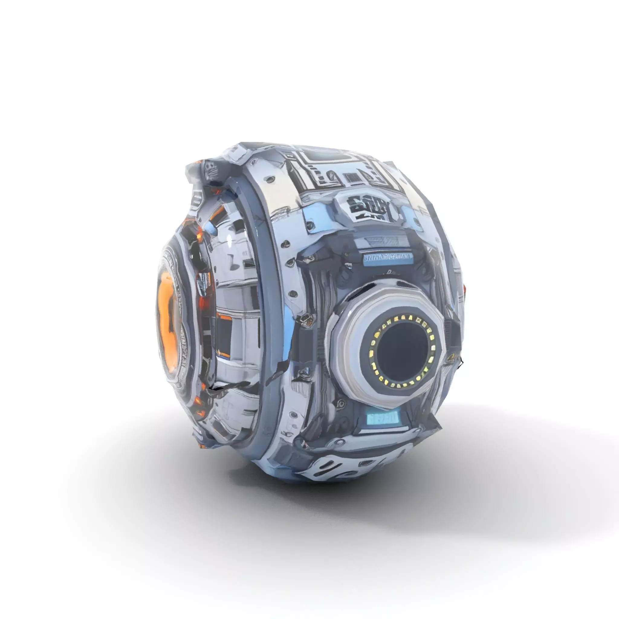Futuristic SciFi Orb Drone Model Pack Low-poly 3D model_16