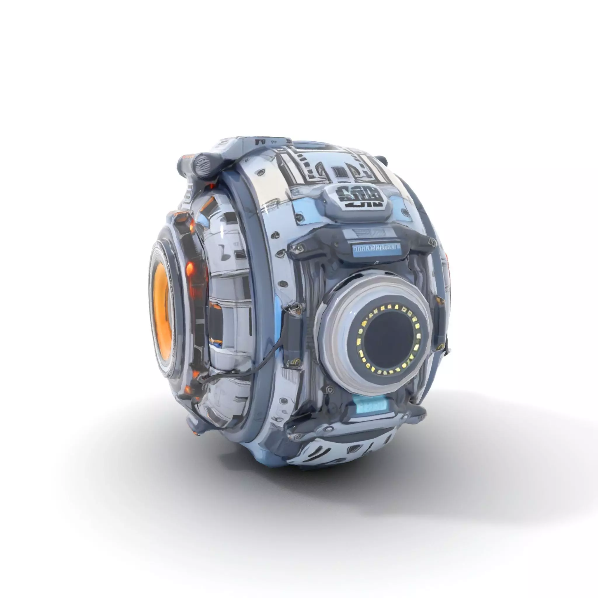 Futuristic SciFi Orb Drone Model Pack Low-poly 3D model_15