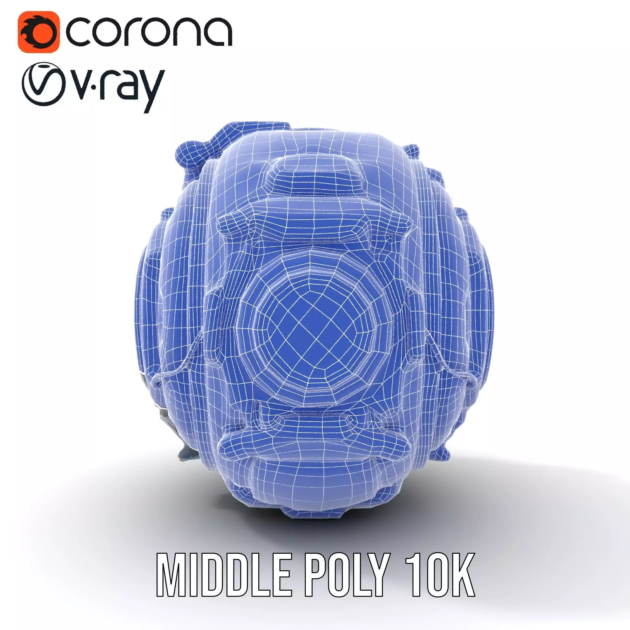 Futuristic SciFi Orb Drone Model Pack Low-poly 3D model_13