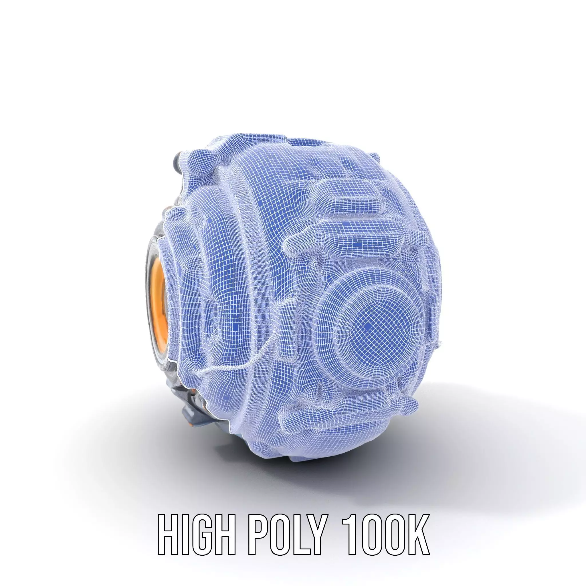 Futuristic SciFi Orb Drone Model Pack Low-poly 3D model_4