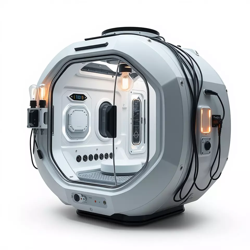 Futuristic Space Capsule Interior Model Pack Low-poly 3D model_2