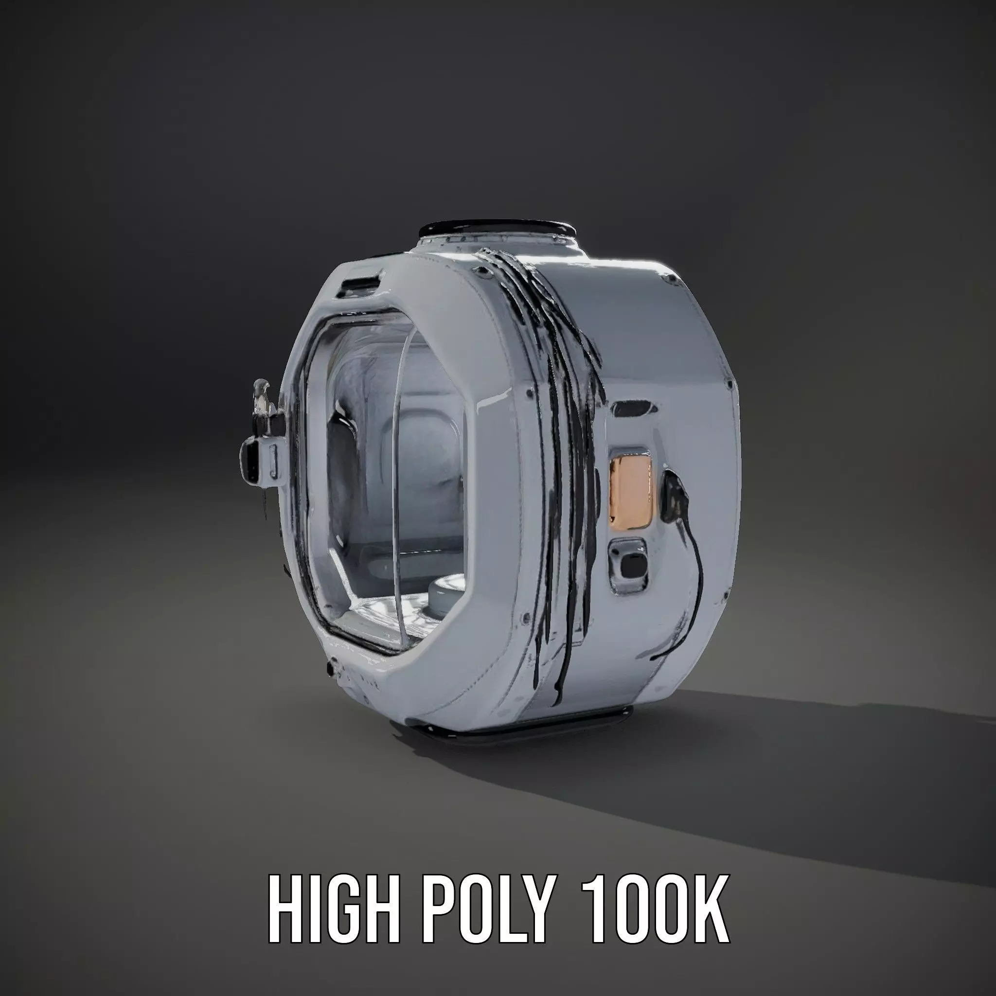 Futuristic Space Capsule Interior Model Pack Low-poly 3D model_8