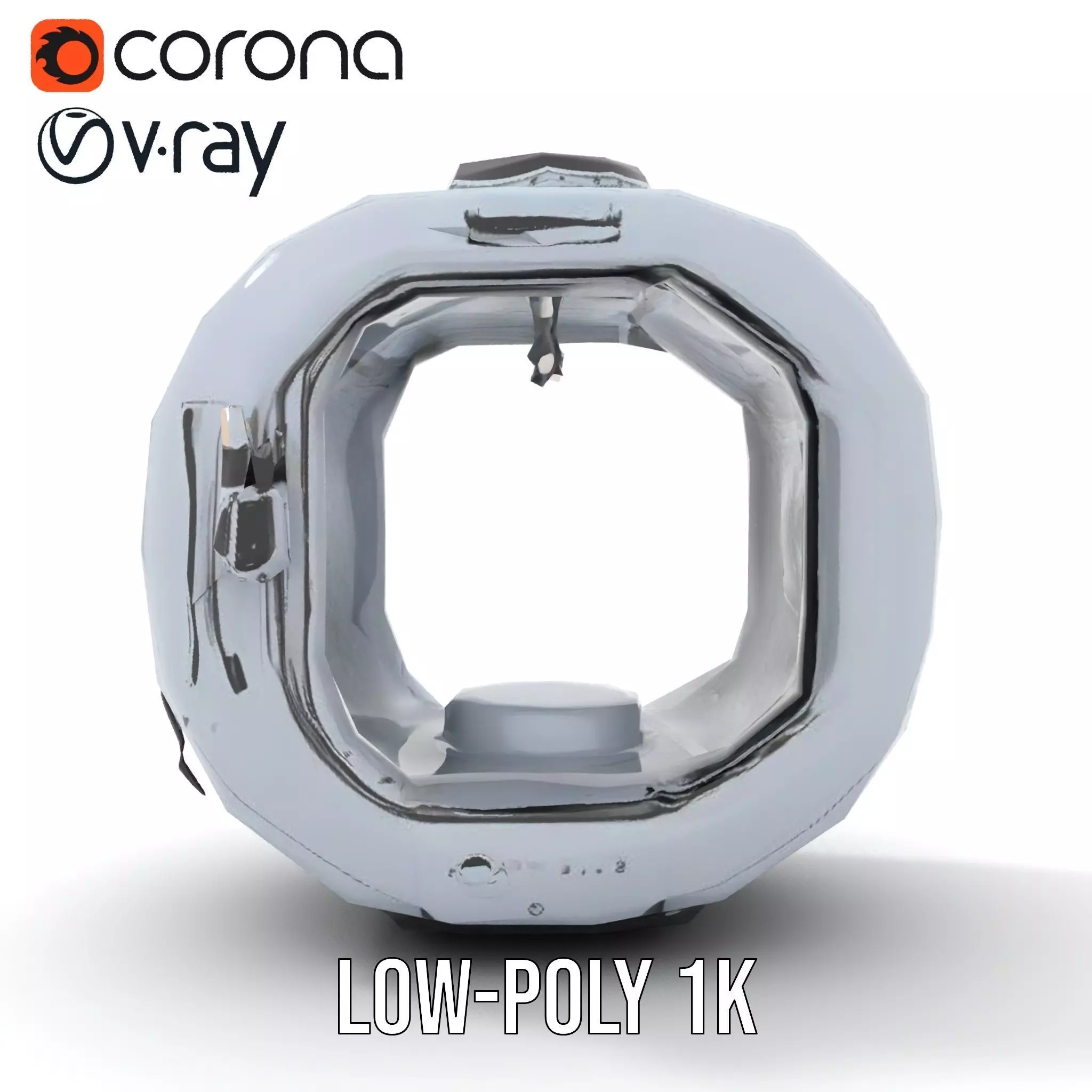 Futuristic Space Capsule Interior Model Pack Low-poly 3D model_9