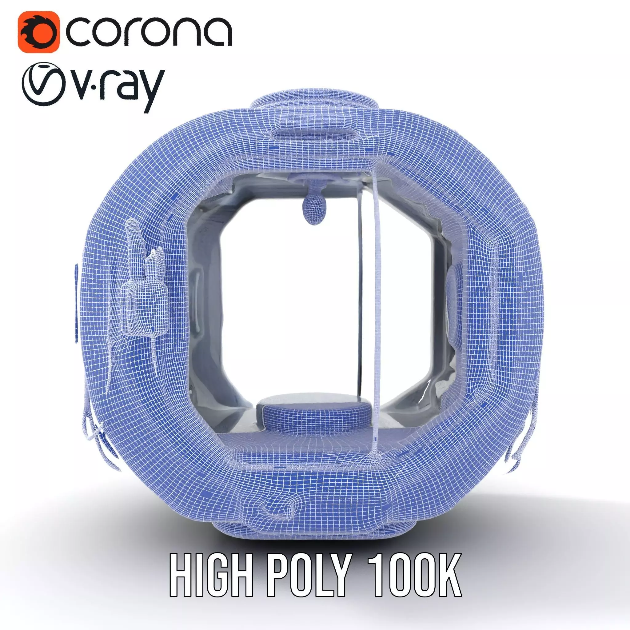 Futuristic Space Capsule Interior Model Pack Low-poly 3D model_32