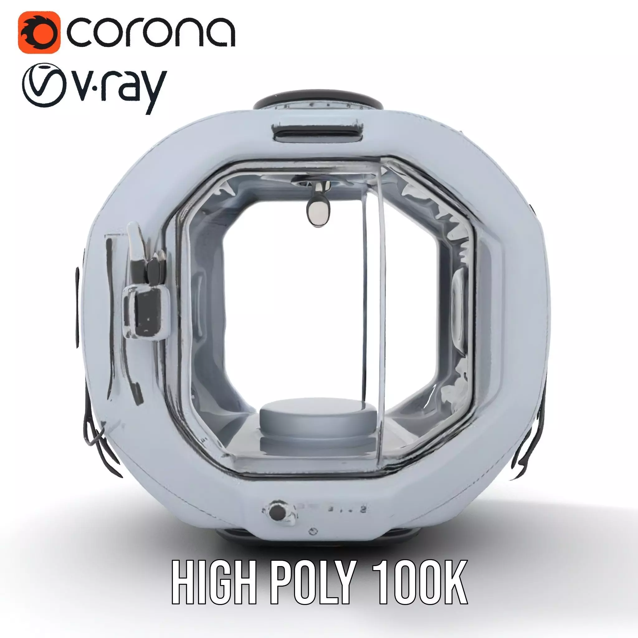 Futuristic Space Capsule Interior Model Pack Low-poly 3D model_20