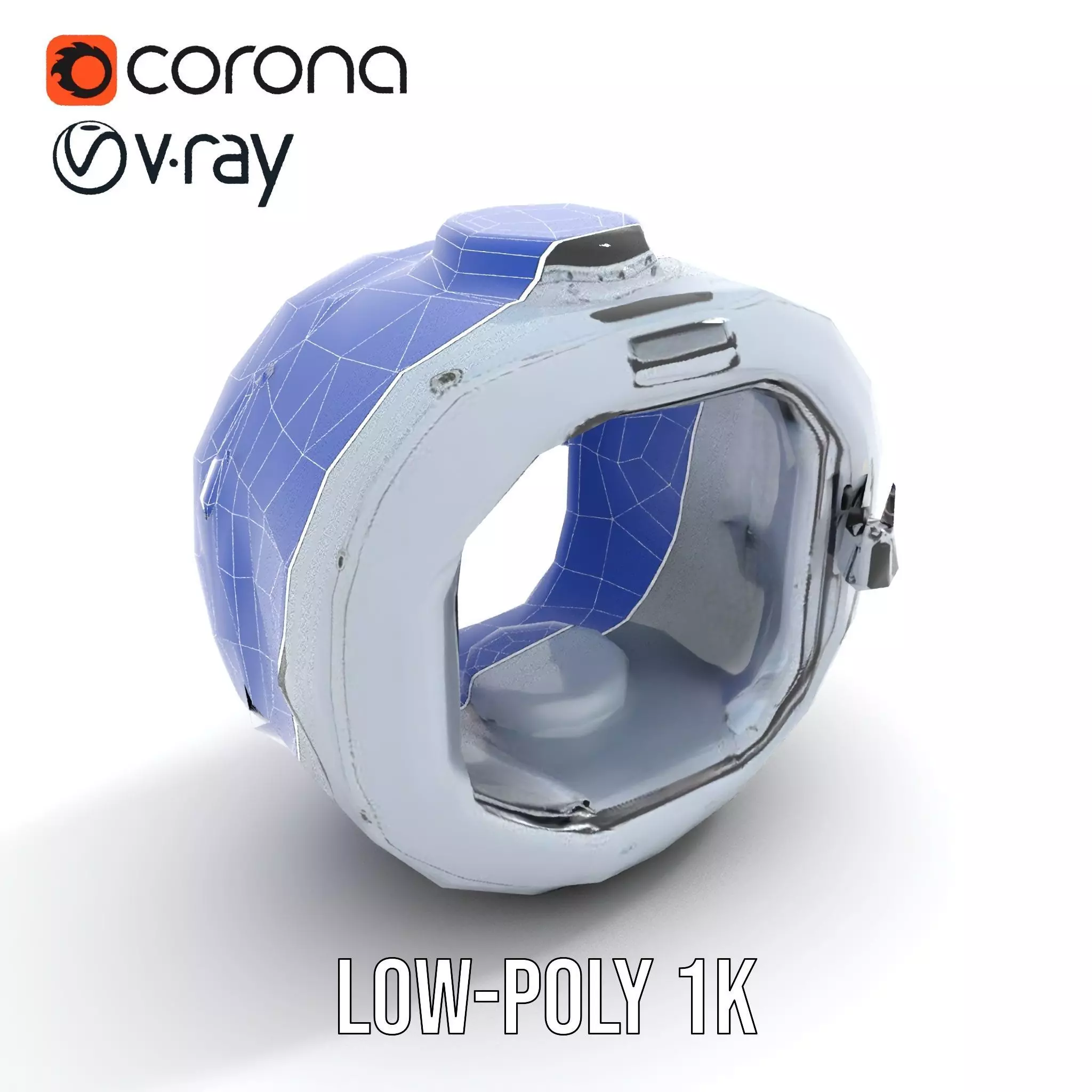 Futuristic Space Capsule Interior Model Pack Low-poly 3D model_25