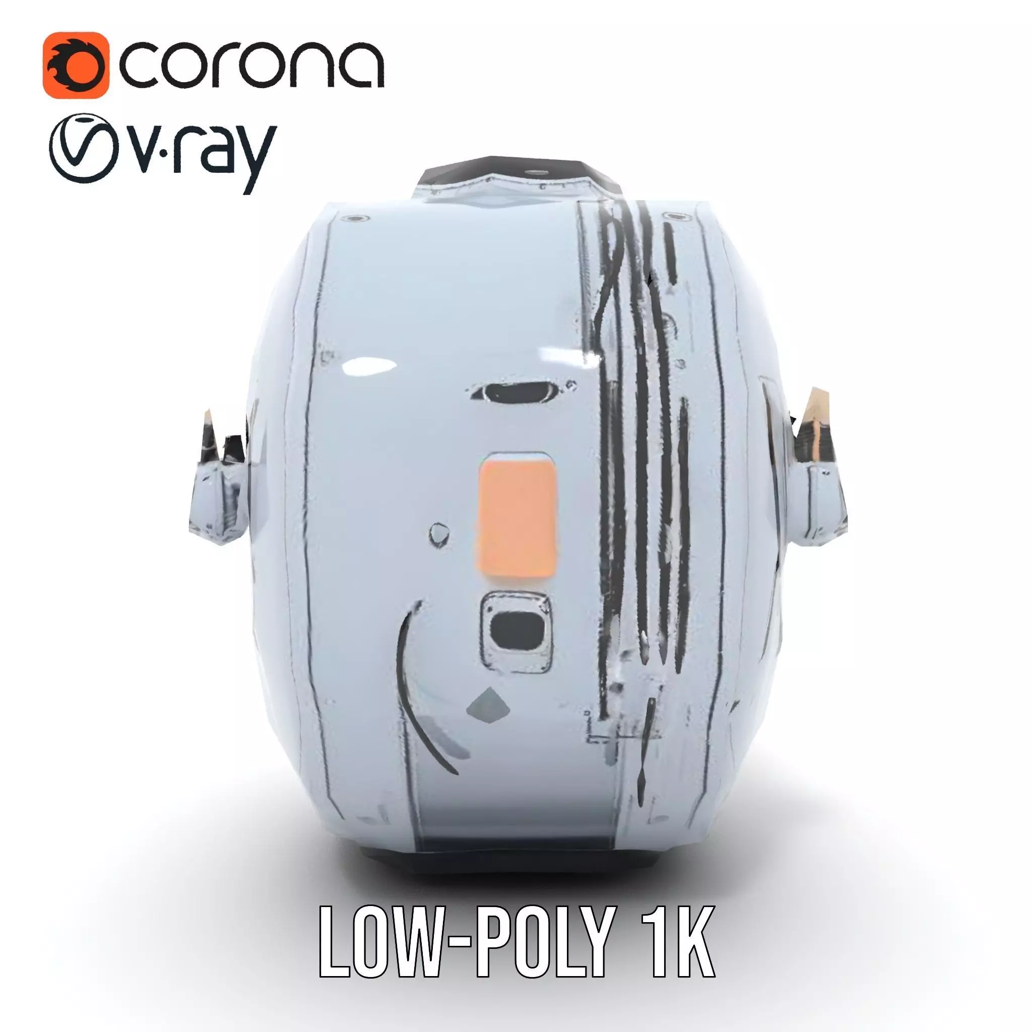 Futuristic Space Capsule Interior Model Pack Low-poly 3D model_16