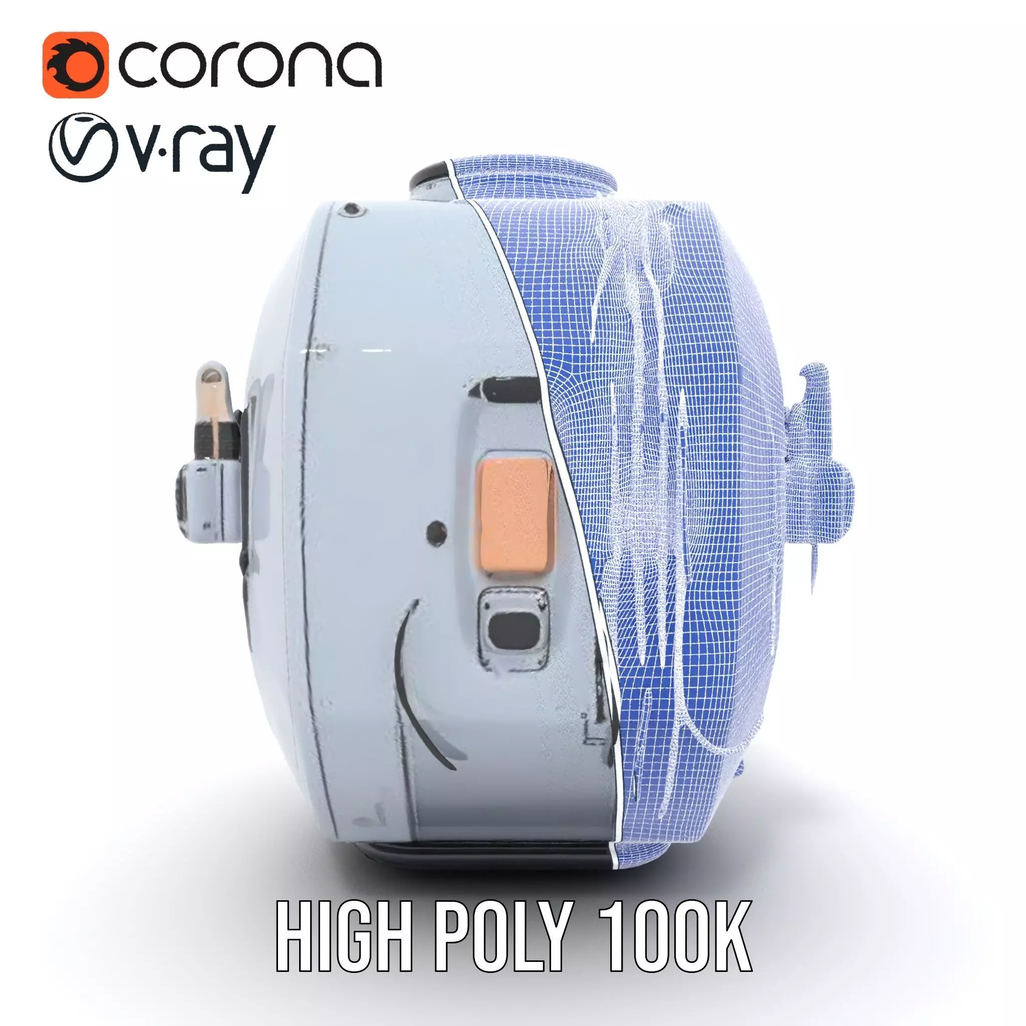 Futuristic Space Capsule Interior Model Pack Low-poly 3D model_34