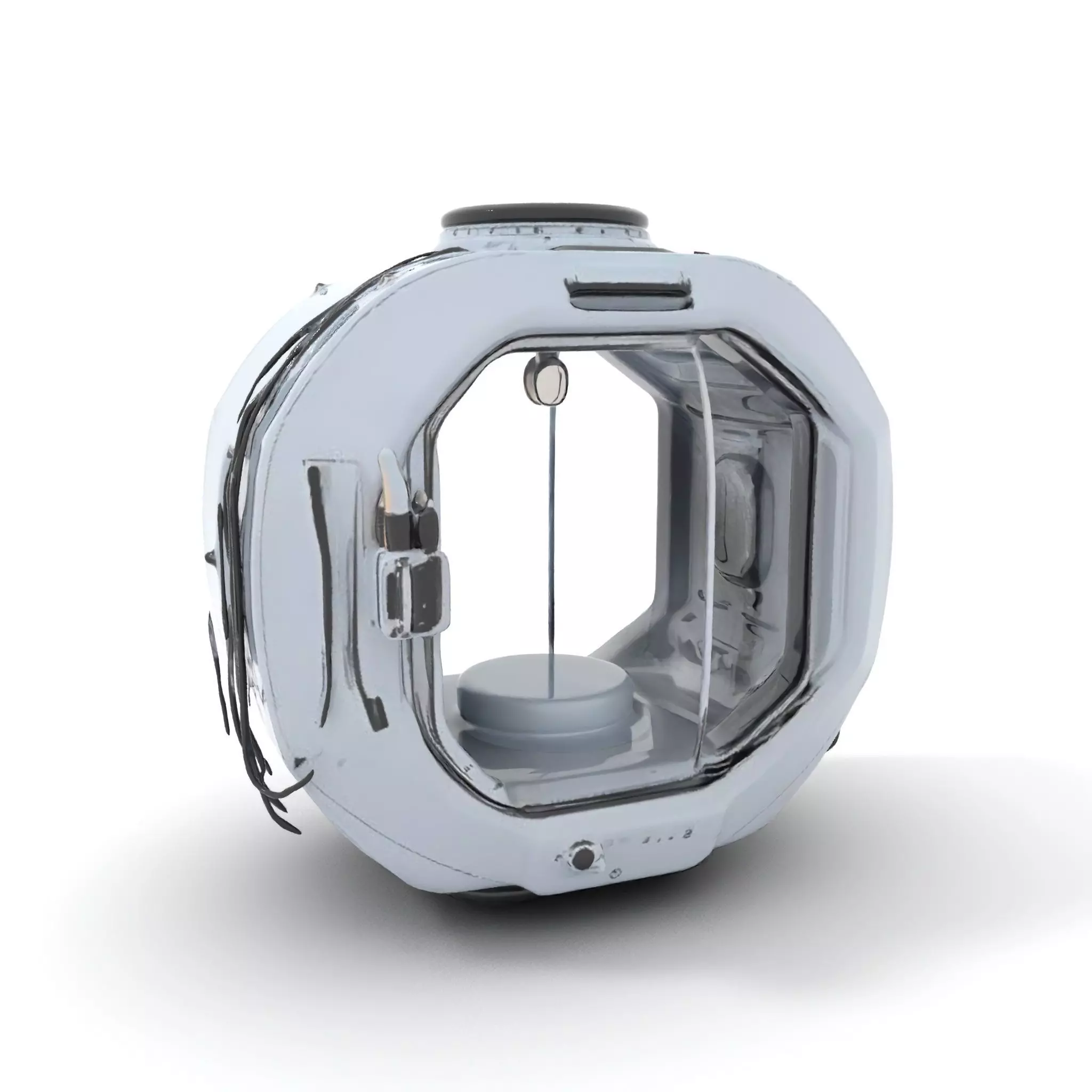 Futuristic Space Capsule Interior Model Pack Low-poly 3D model_0