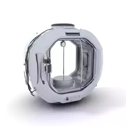 Futuristic Space Capsule Interior Model Pack Low-poly 3D model