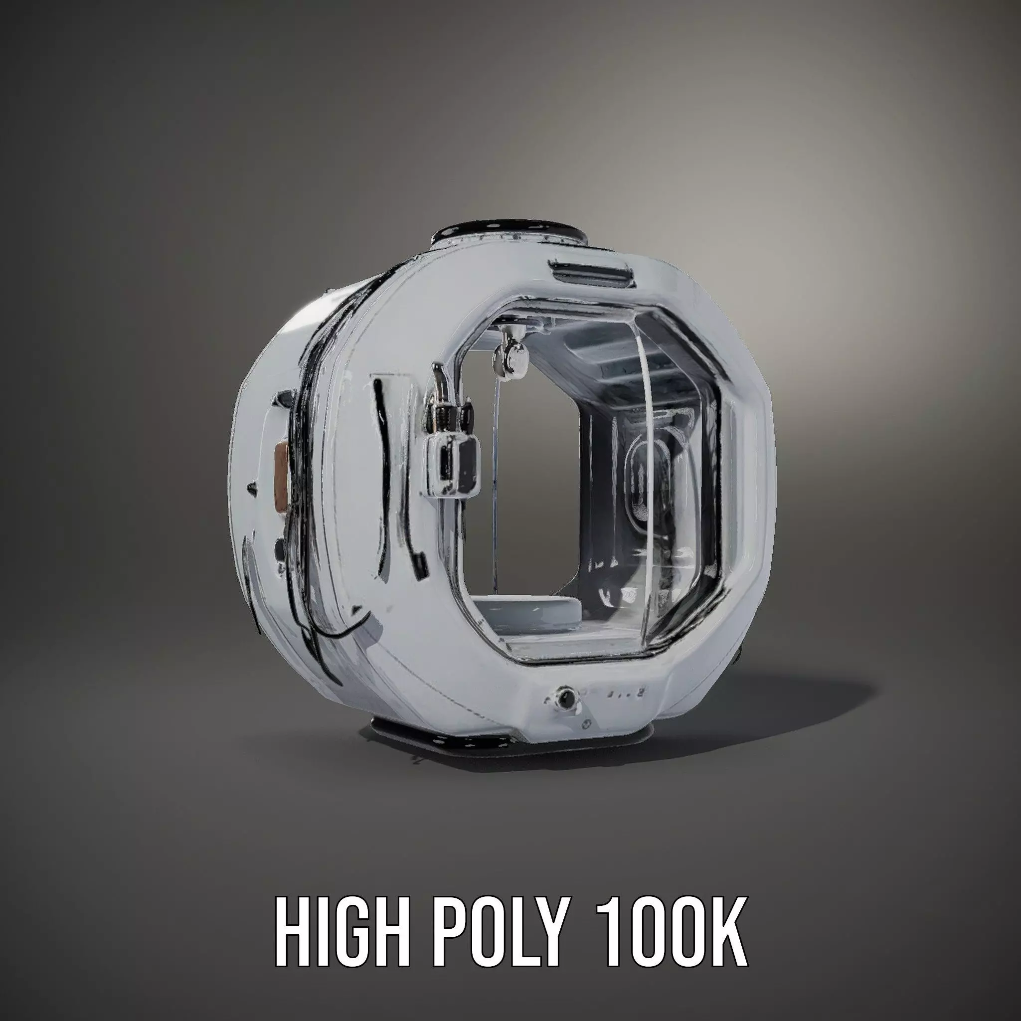 Futuristic Space Capsule Interior Model Pack Low-poly 3D model_12