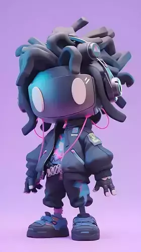 Cybernetic Centaur Low-poly 3D model