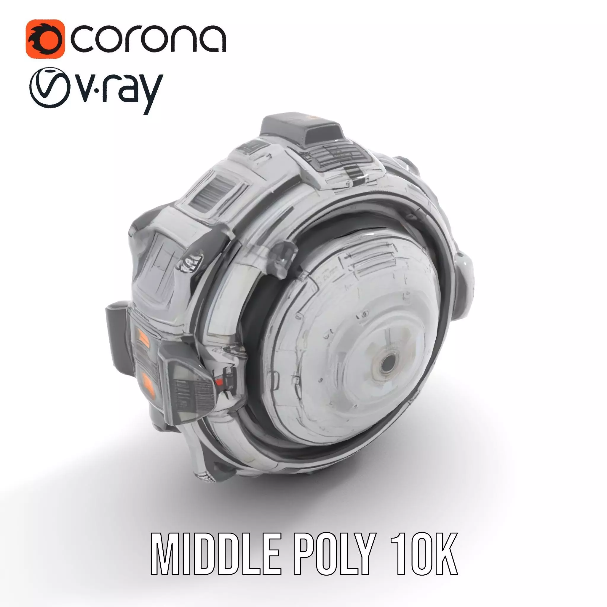 Futuristic Energy Core Model Pack with Glowing Elements Low-poly 3D model_16