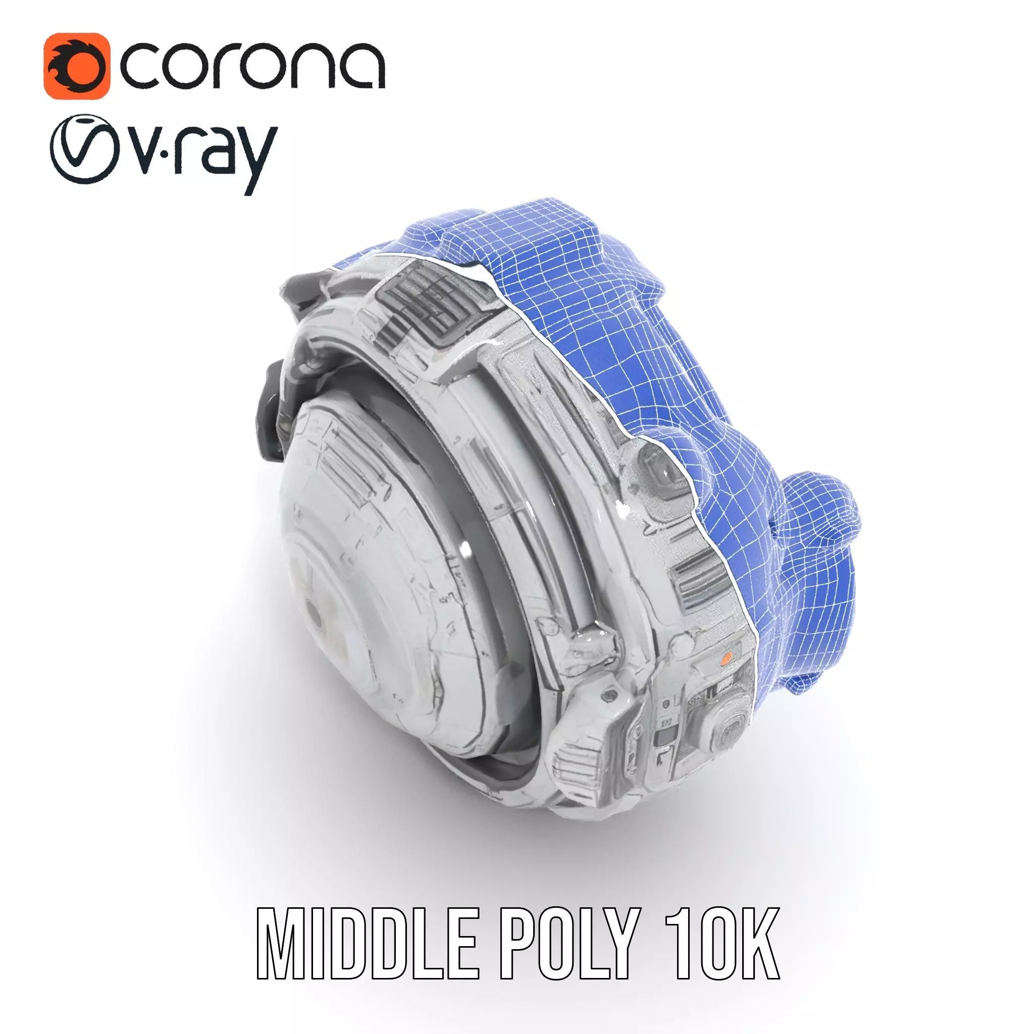 Futuristic Energy Core Model Pack with Glowing Elements Low-poly 3D model_24