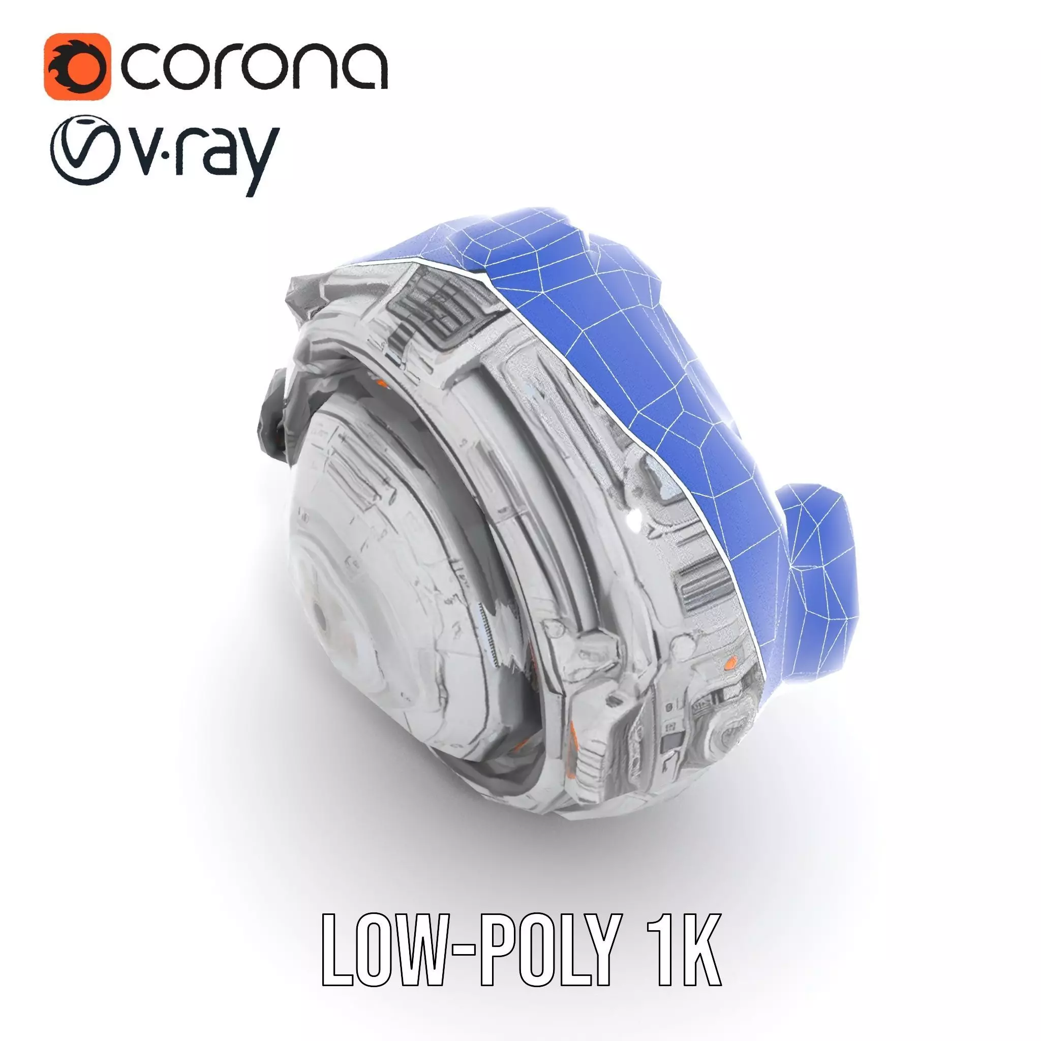 Futuristic Energy Core Model Pack with Glowing Elements Low-poly 3D model_9