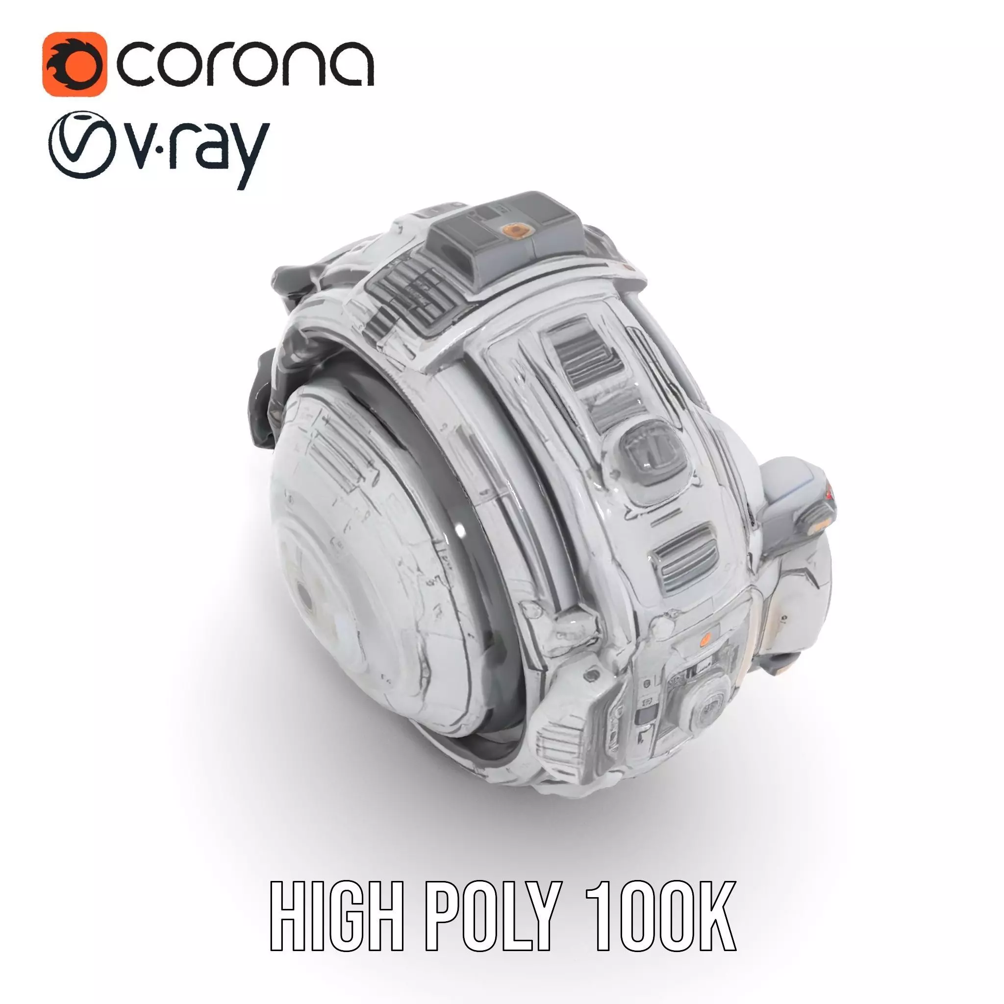 Futuristic Energy Core Model Pack with Glowing Elements Low-poly 3D model_18