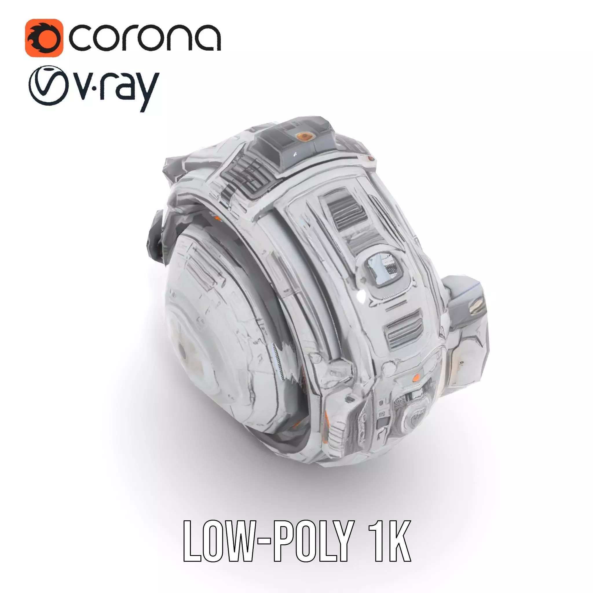 Futuristic Energy Core Model Pack with Glowing Elements Low-poly 3D model_7