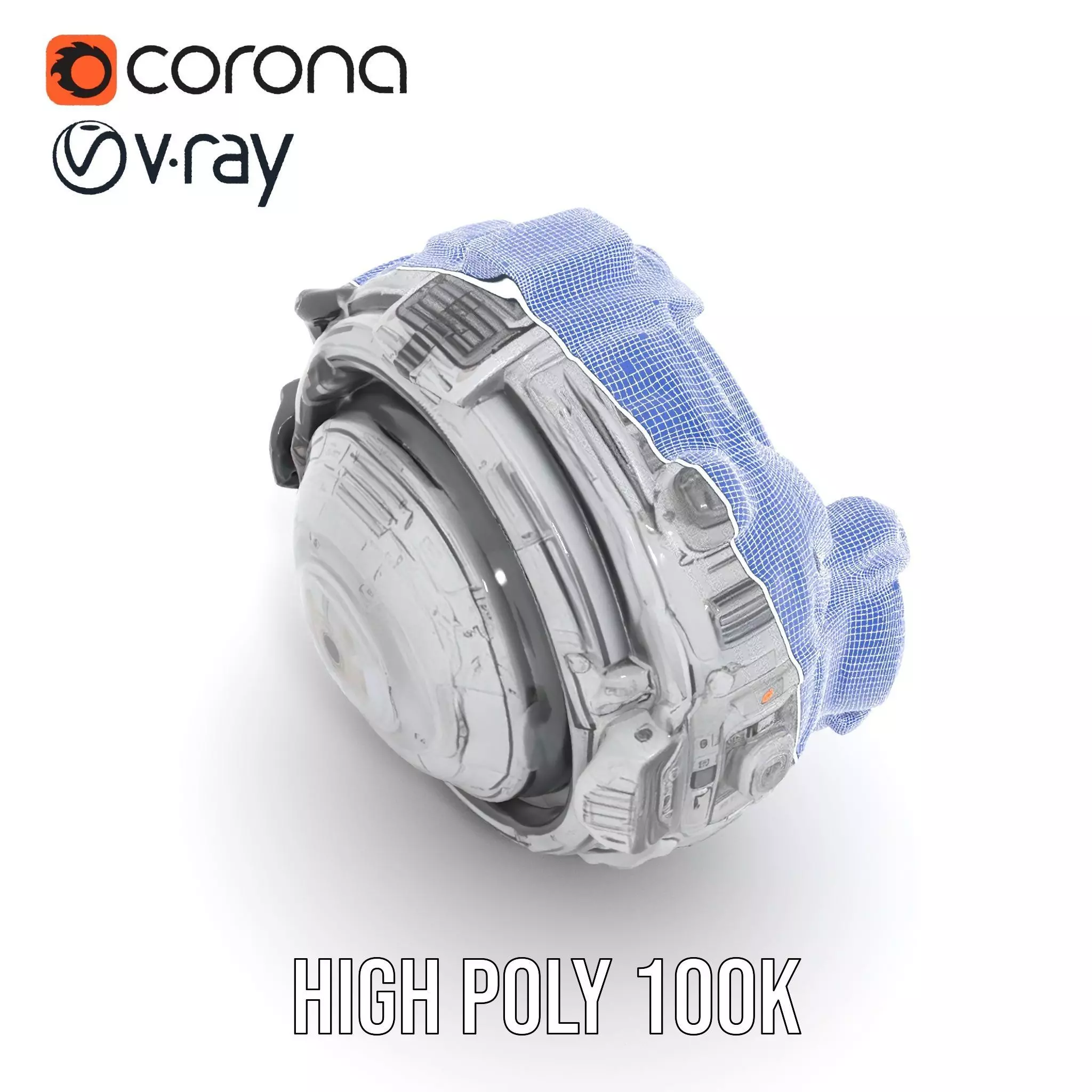 Futuristic Energy Core Model Pack with Glowing Elements Low-poly 3D model_34