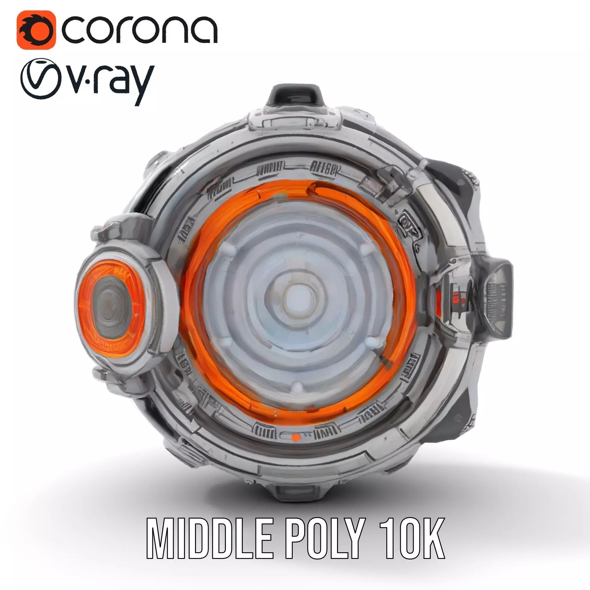 Futuristic Energy Core Model Pack with Glowing Elements Low-poly 3D model_5