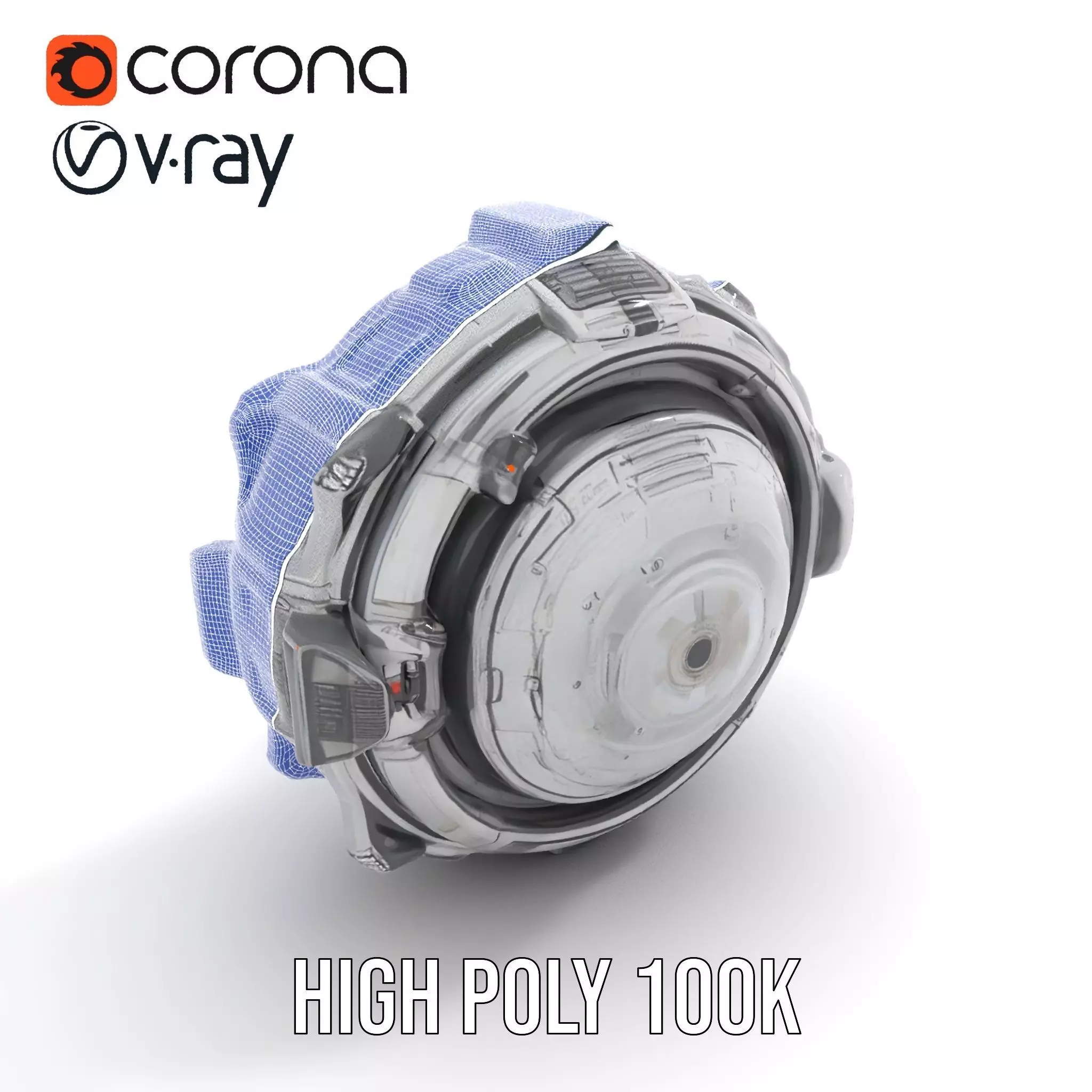 Futuristic Energy Core Model Pack with Glowing Elements Low-poly 3D model_31