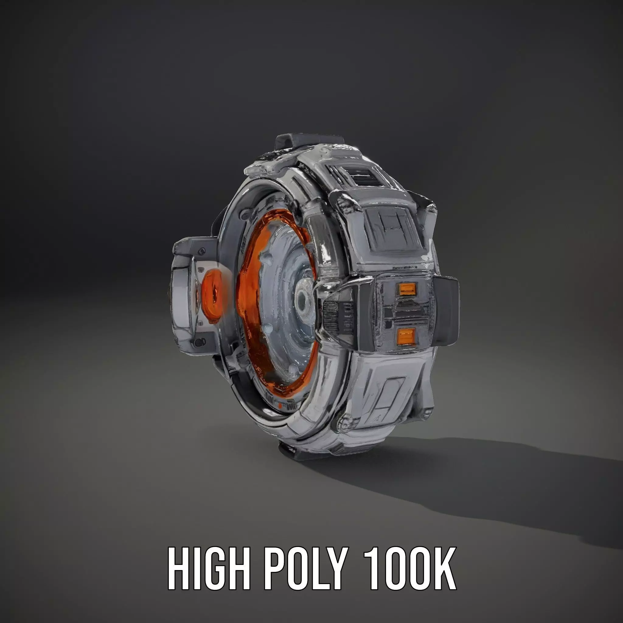 Futuristic Energy Core Model Pack with Glowing Elements Low-poly 3D model_10