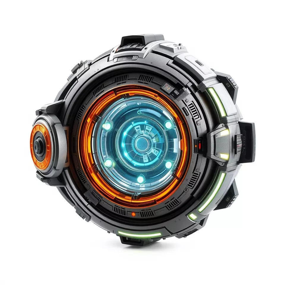 Futuristic Energy Core Model Pack with Glowing Elements Low-poly 3D model_2