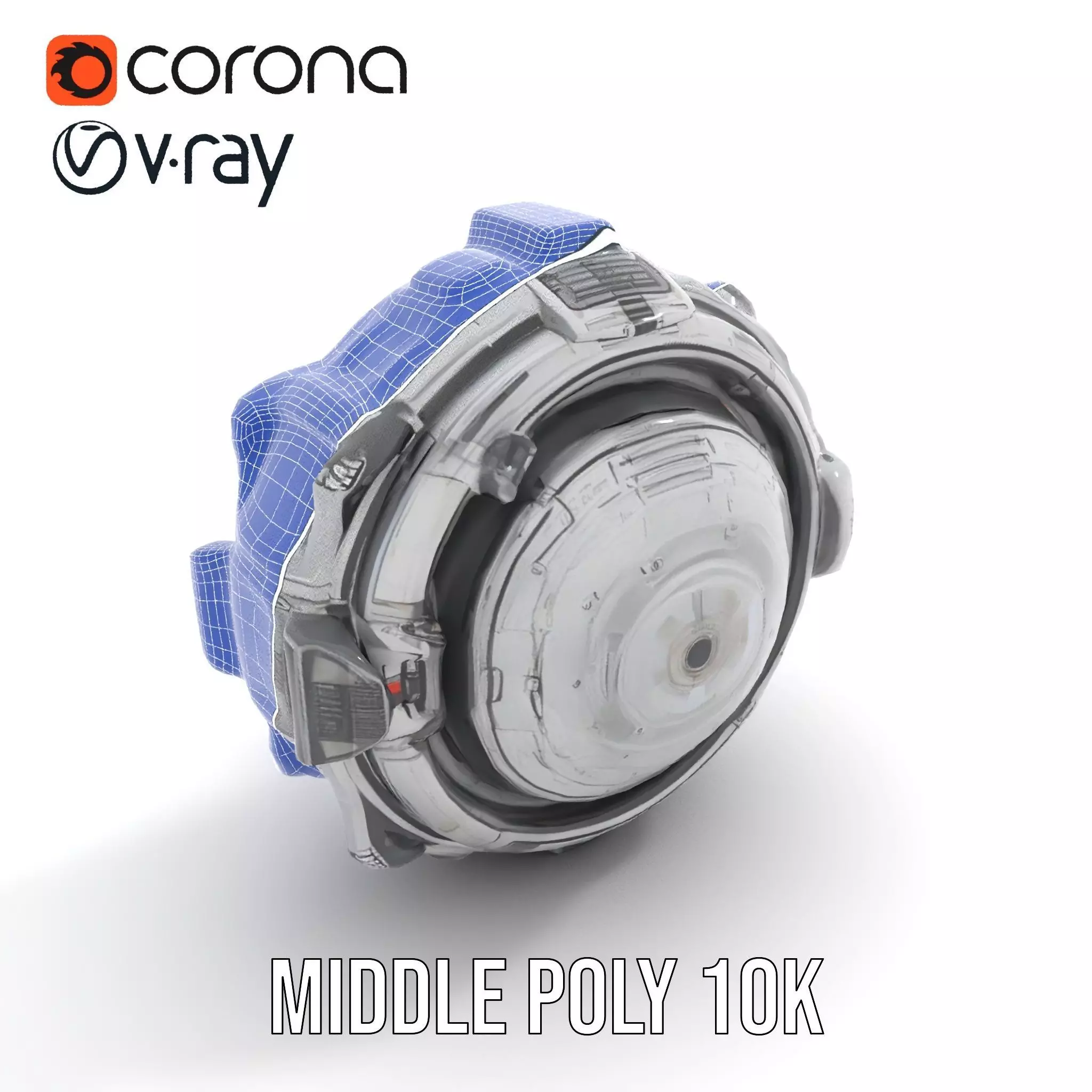 Futuristic Energy Core Model Pack with Glowing Elements Low-poly 3D model_22