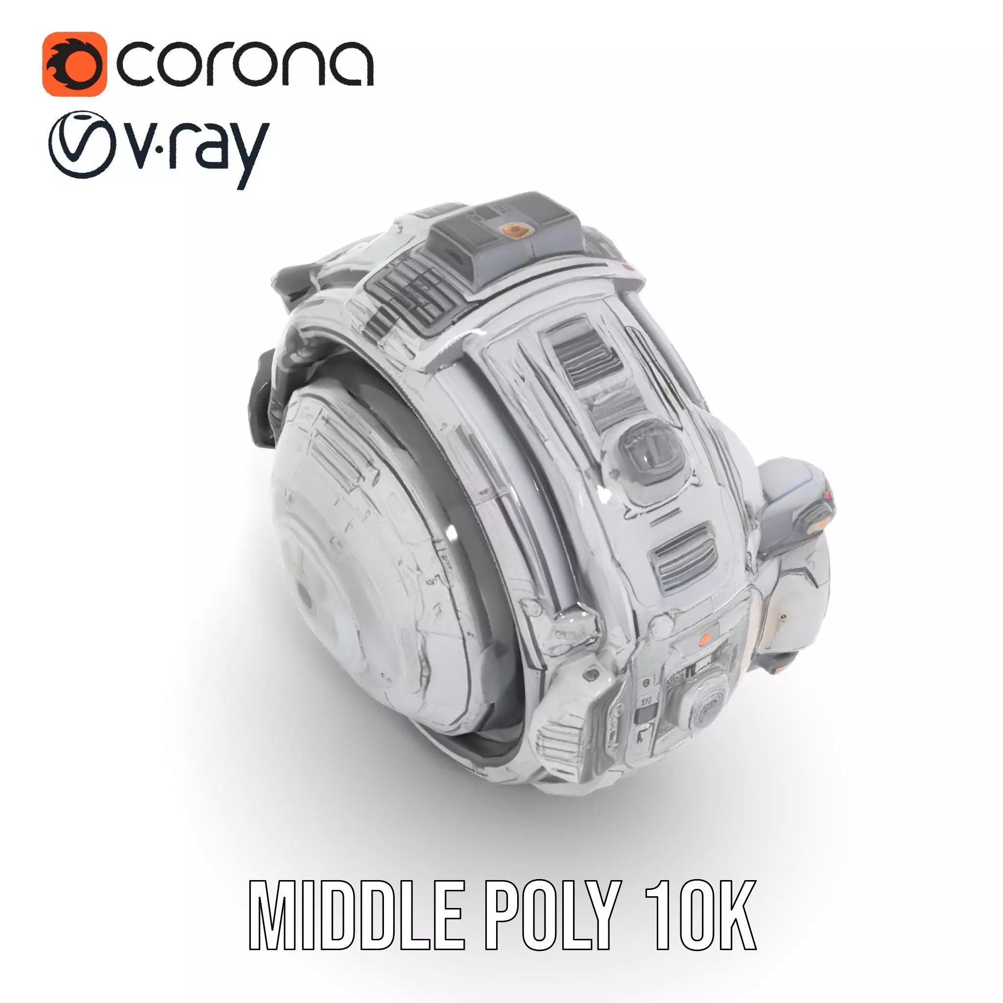 Futuristic Energy Core Model Pack with Glowing Elements Low-poly 3D model_6