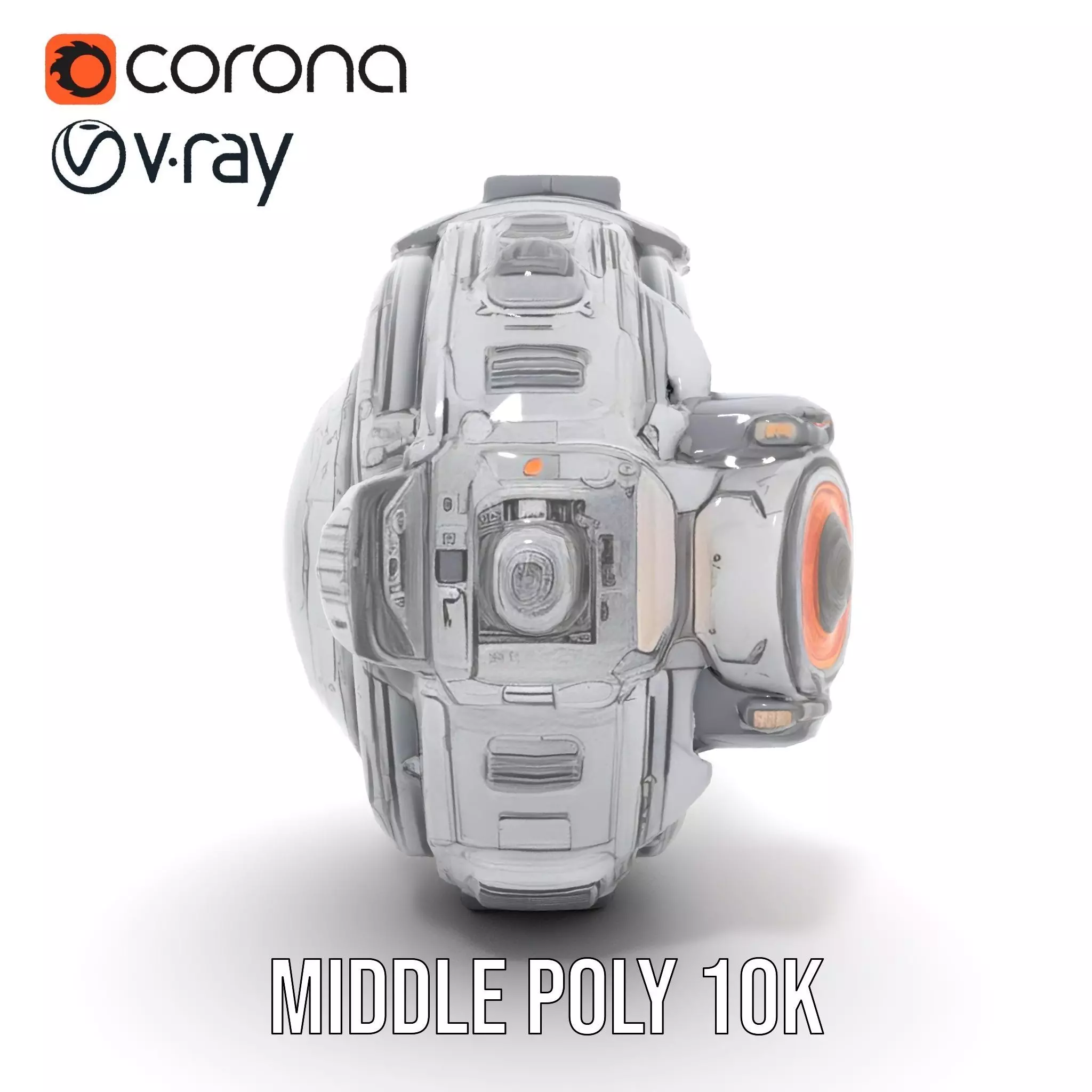 Futuristic Energy Core Model Pack with Glowing Elements Low-poly 3D model_11