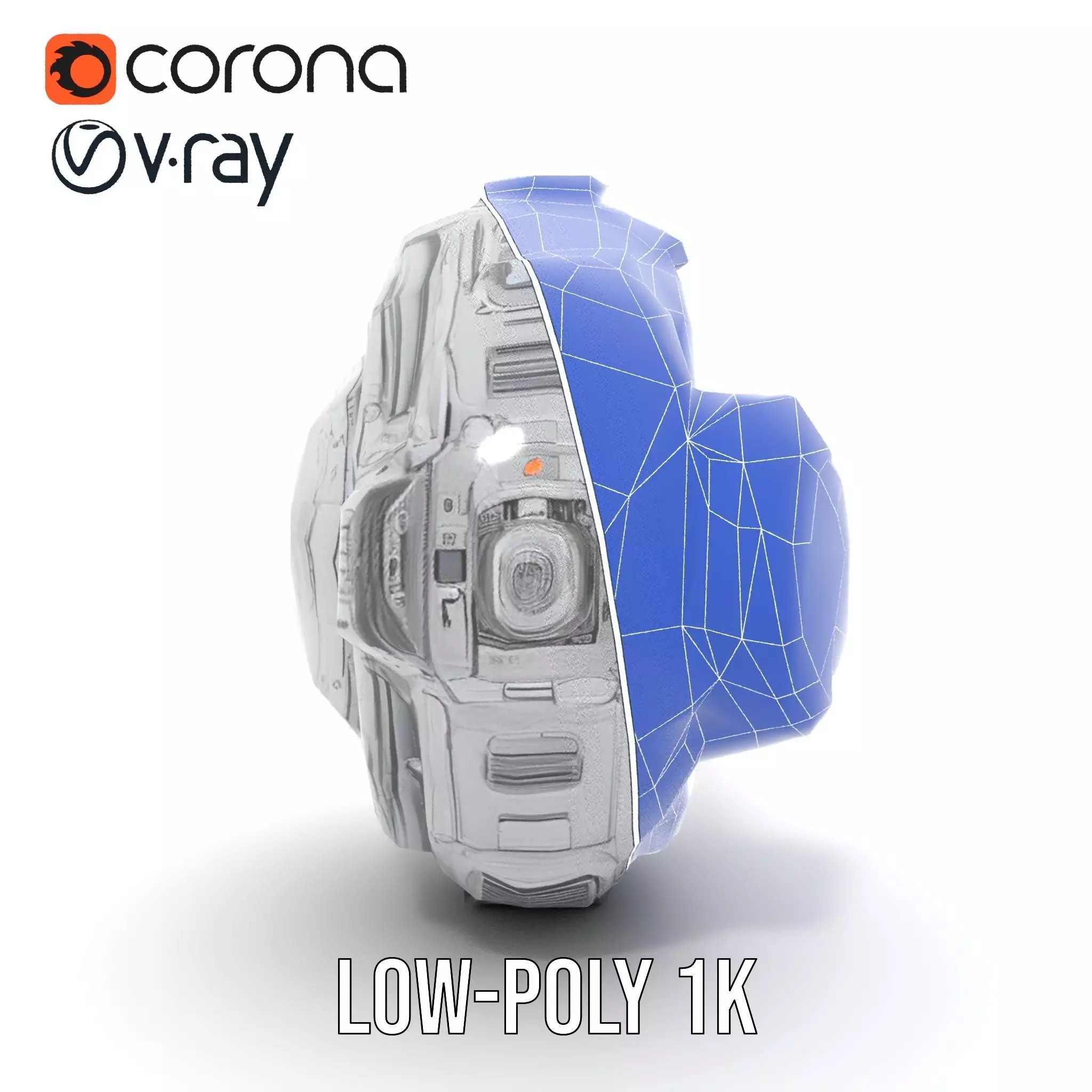 Futuristic Energy Core Model Pack with Glowing Elements Low-poly 3D model_23