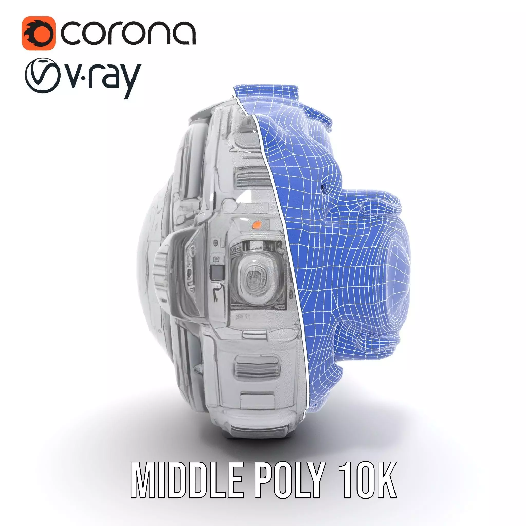 Futuristic Energy Core Model Pack with Glowing Elements Low-poly 3D model_29