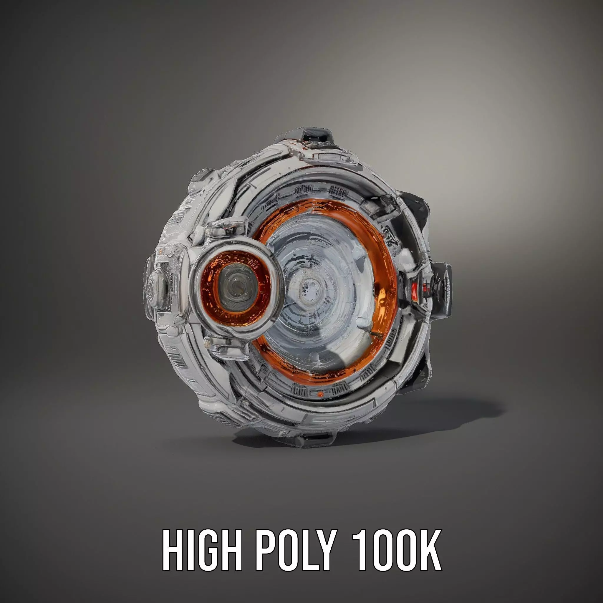 Futuristic Energy Core Model Pack with Glowing Elements Low-poly 3D model_8