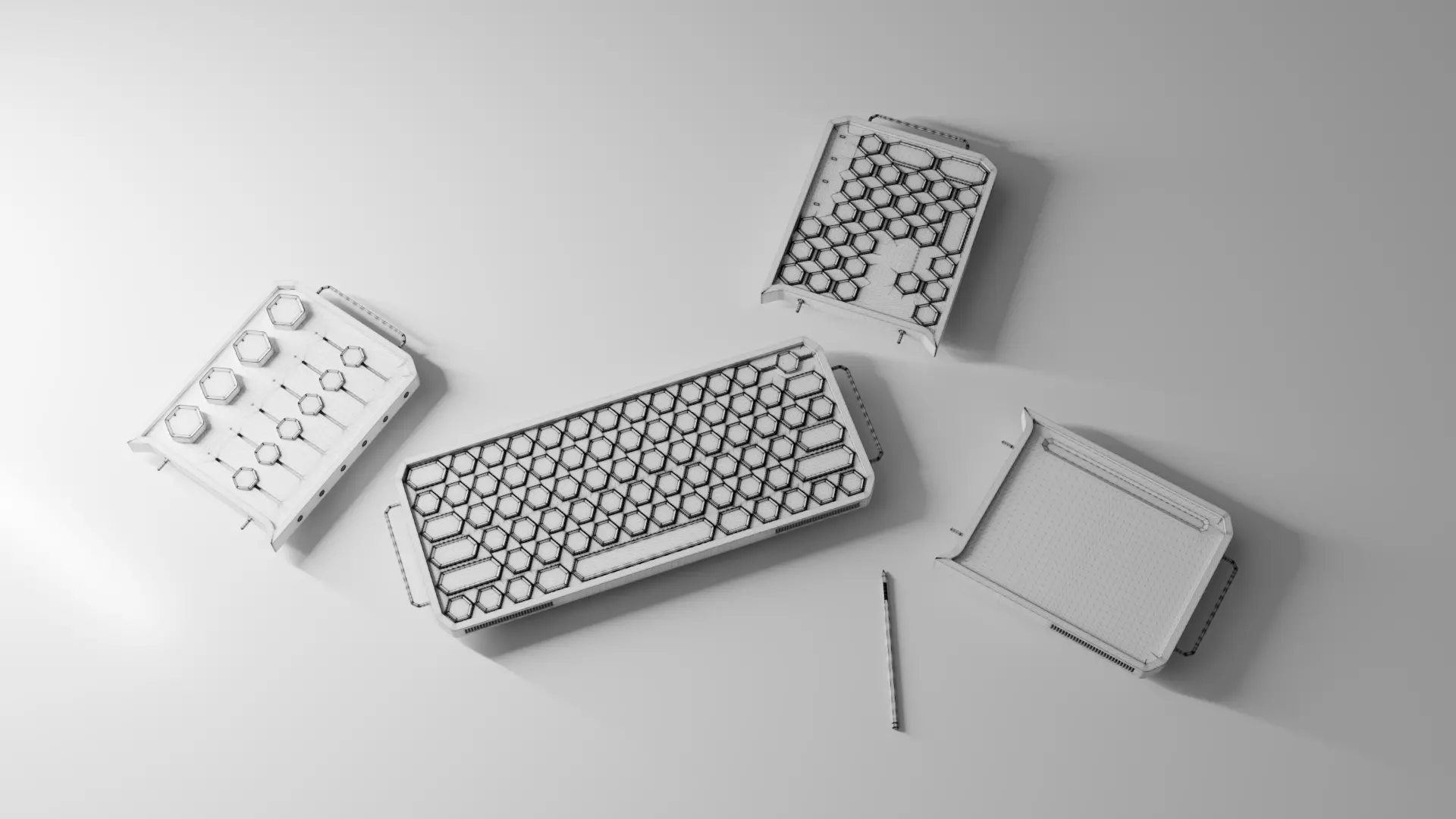 Keyboard concept 3D model_20