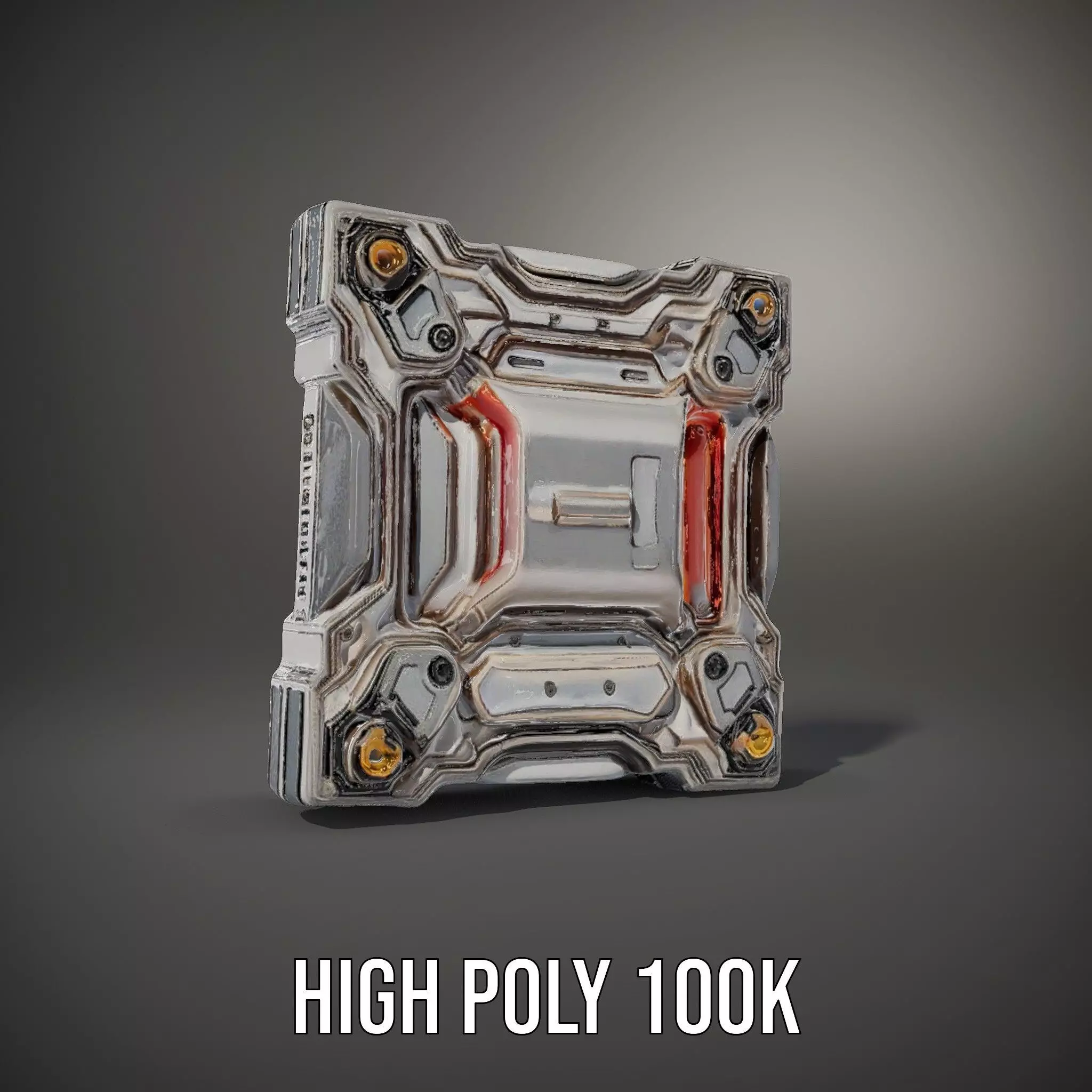 Futuristic Scifi Wall Panel Model Pack Low-poly 3D model_20