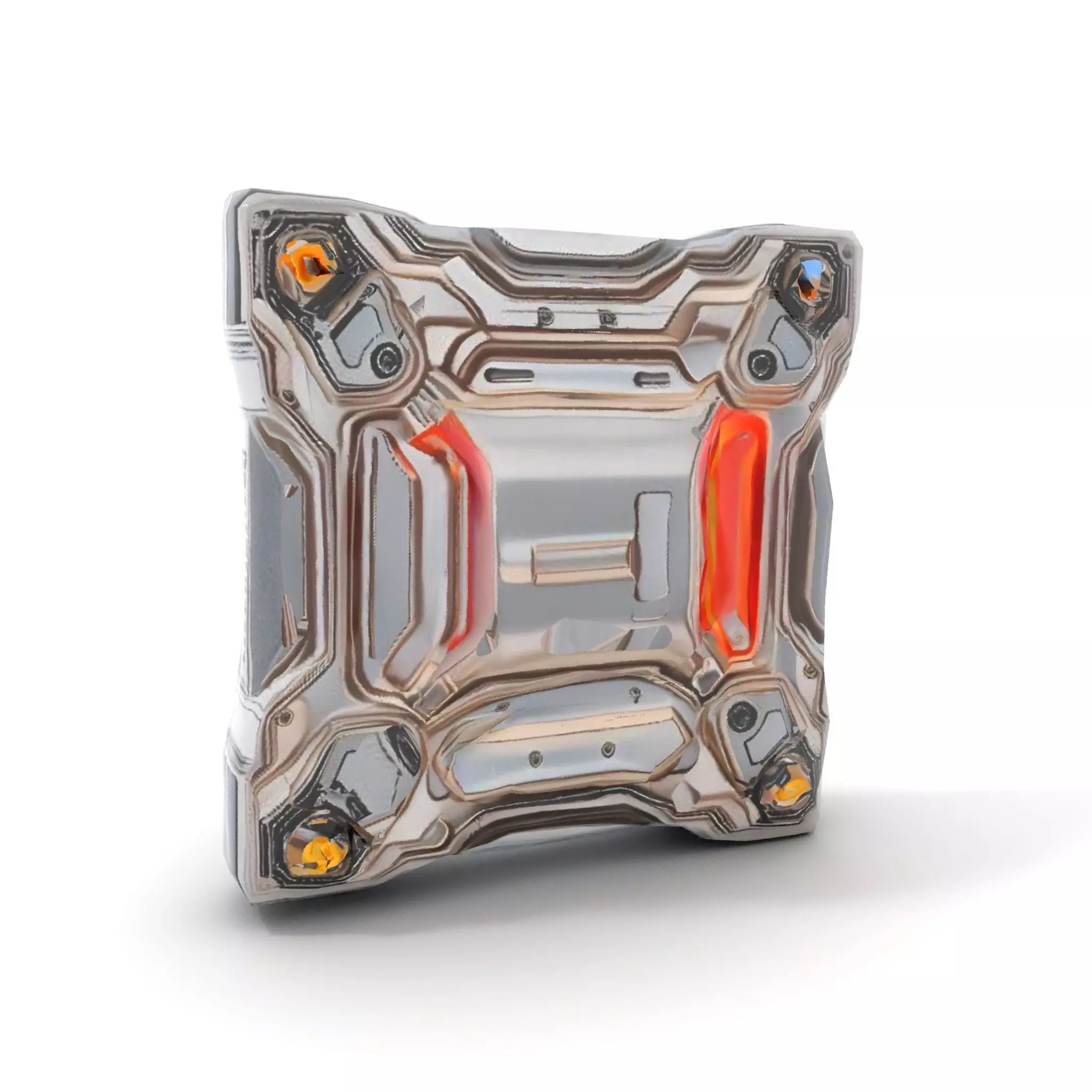 Futuristic Scifi Wall Panel Model Pack Low-poly 3D model_13