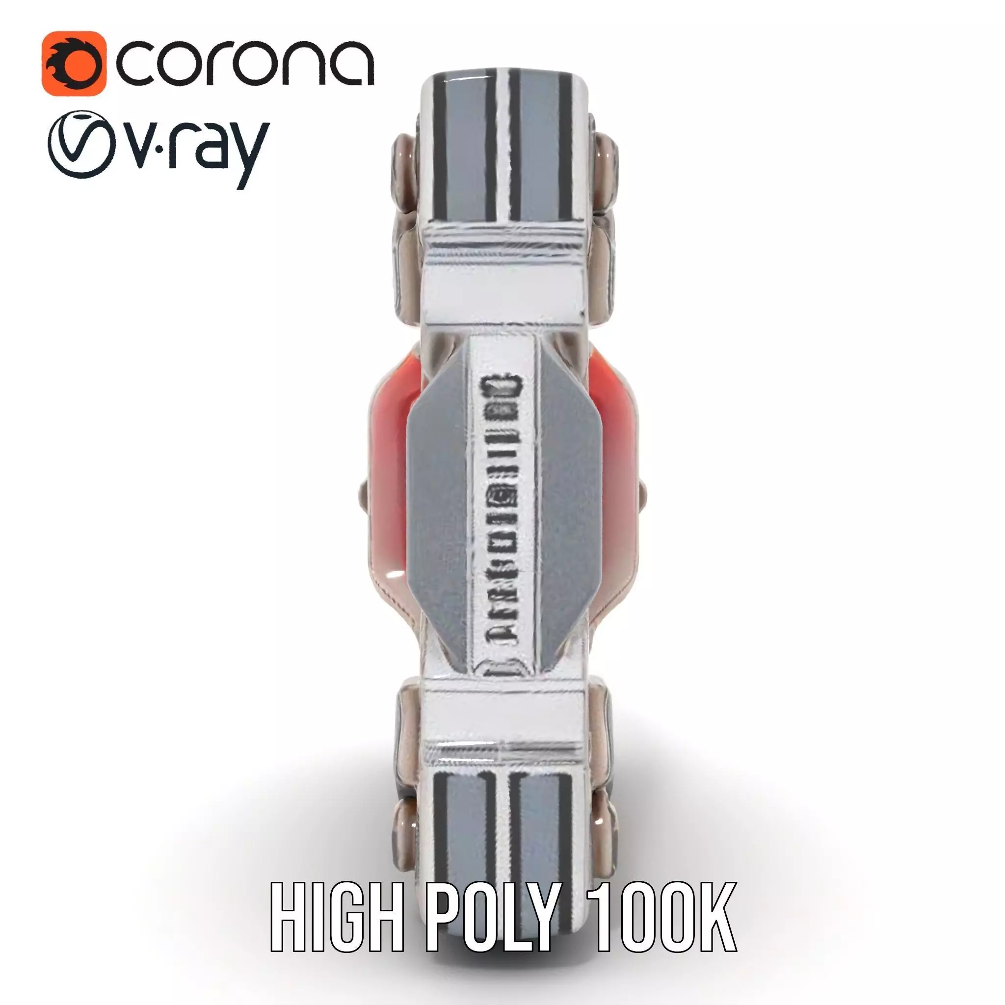 Futuristic Scifi Wall Panel Model Pack Low-poly 3D model_26