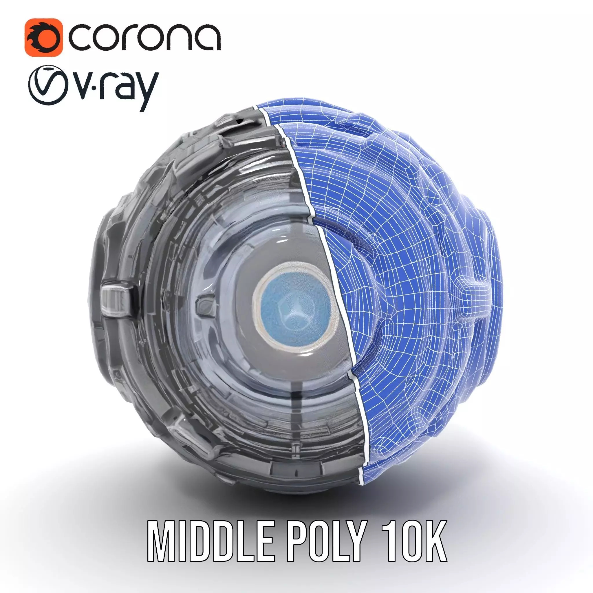 Futuristic Mechanical Sphere Model Pack Low-poly 3D model_29