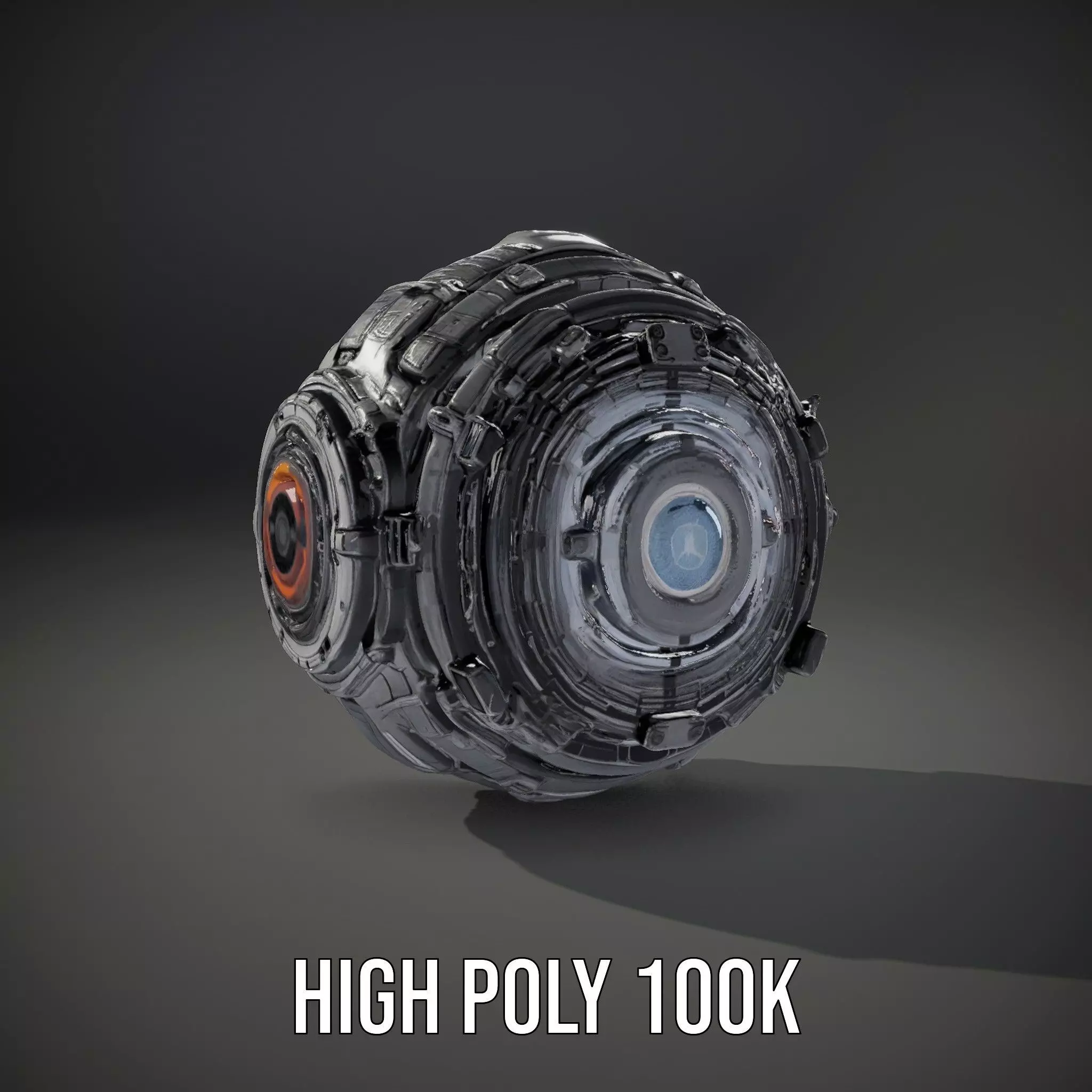 Futuristic Mechanical Sphere Model Pack Low-poly 3D model_28