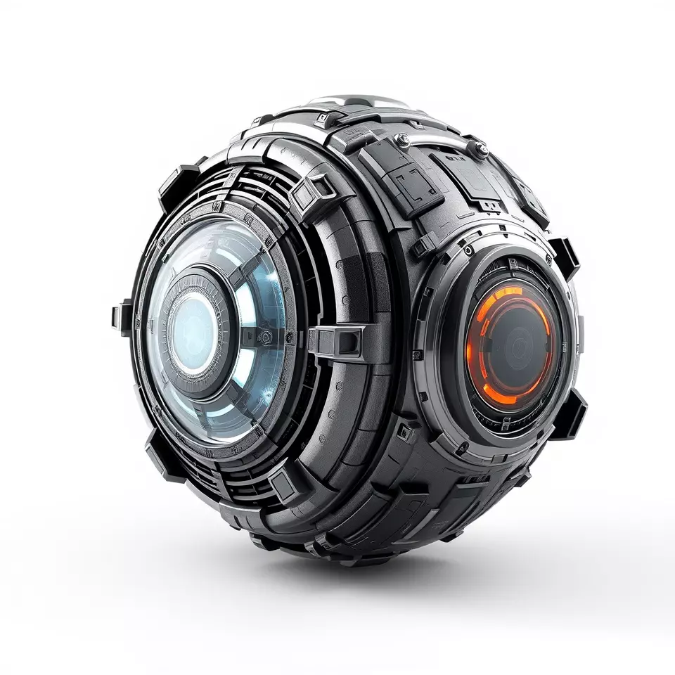 Futuristic Mechanical Sphere Model Pack Low-poly 3D model_2