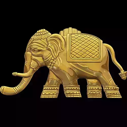 Elephant Pendant with Bail 3D print model