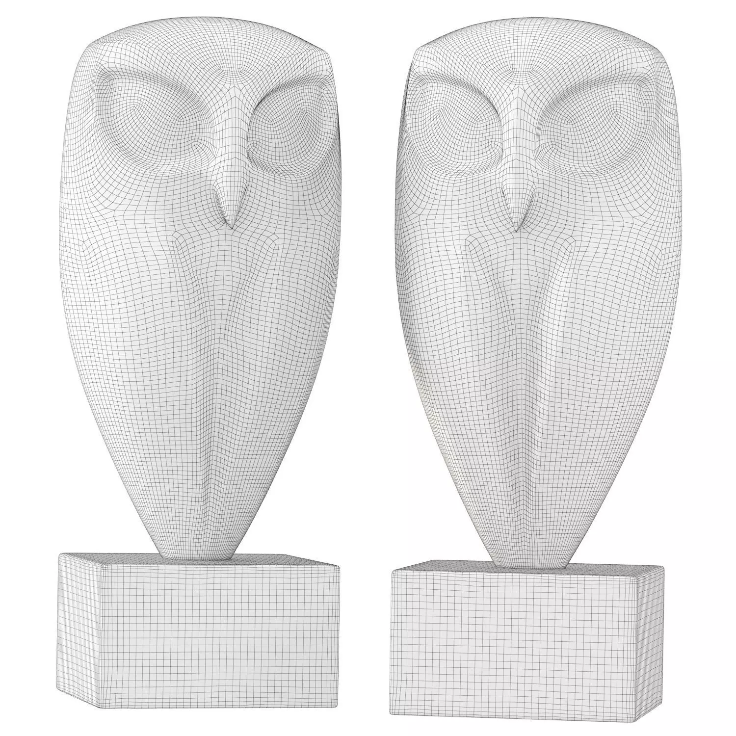 Owl figurine 3D model_5