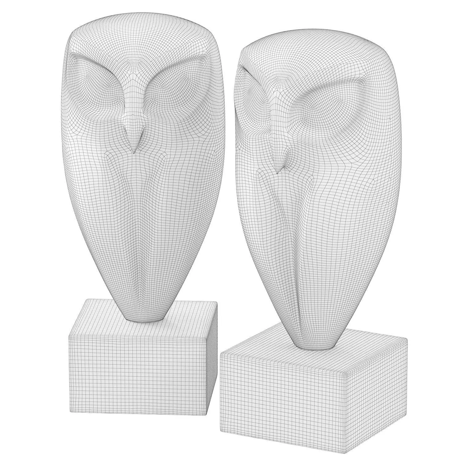 Owl figurine 3D model_6
