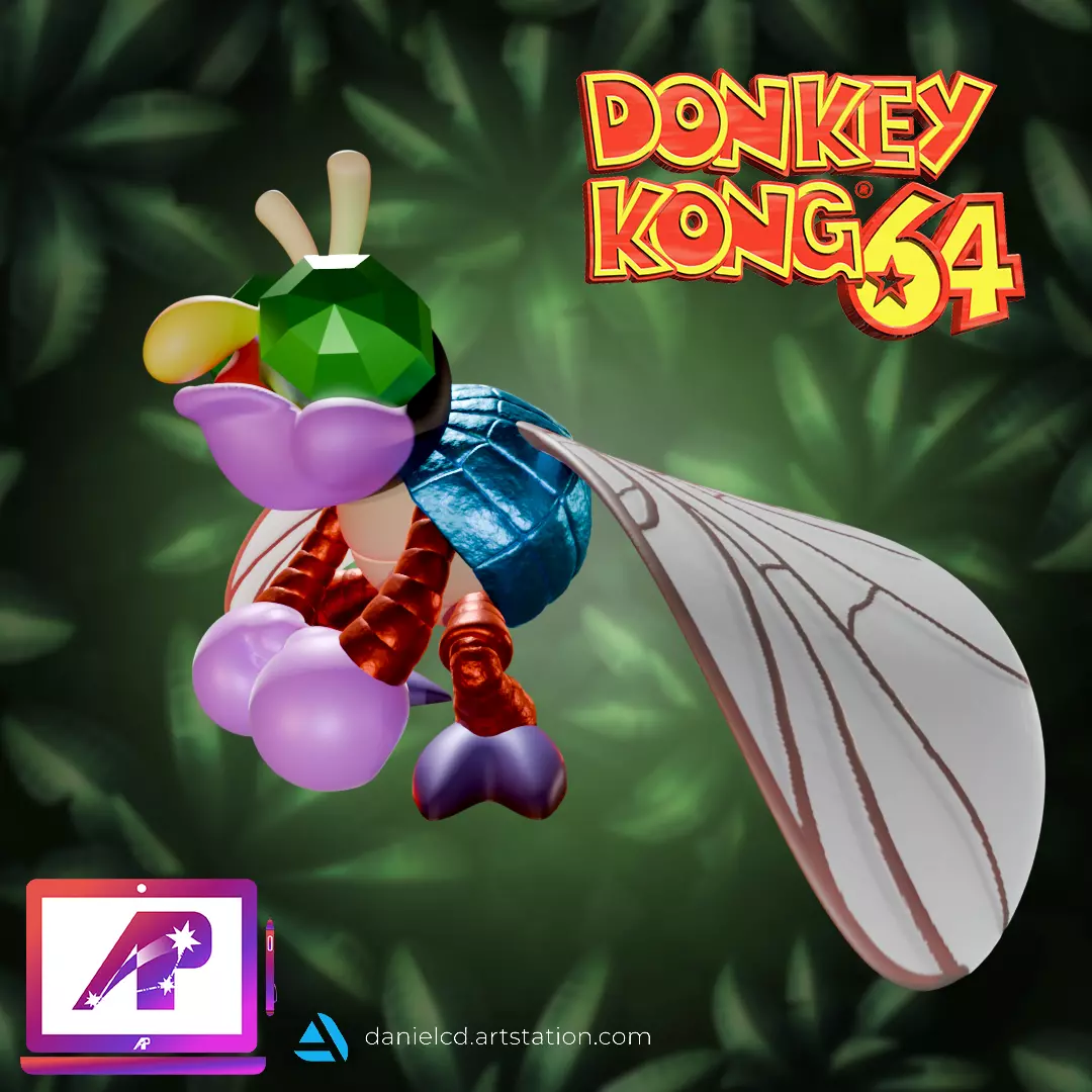 Donkey Kong 64 Mecha Zinger 2 versions 3D print model_17