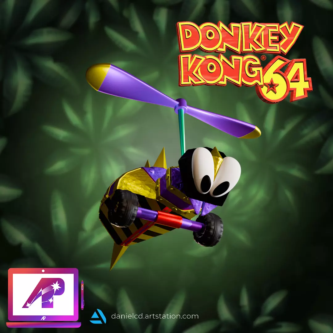 Donkey Kong 64 Mecha Zinger 2 versions 3D print model_4